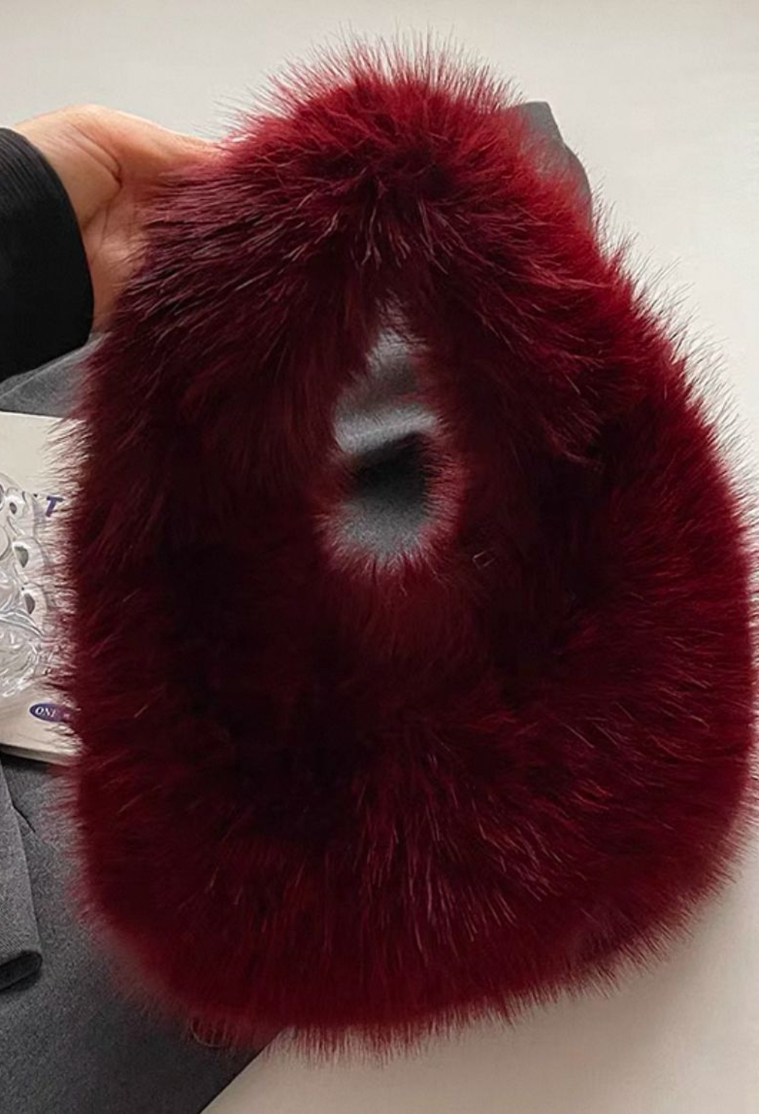 Plush Bag - Burgundy - Brand: Axesoire - Women & Kids, Baby Clothes Wholesale - TheBS Women