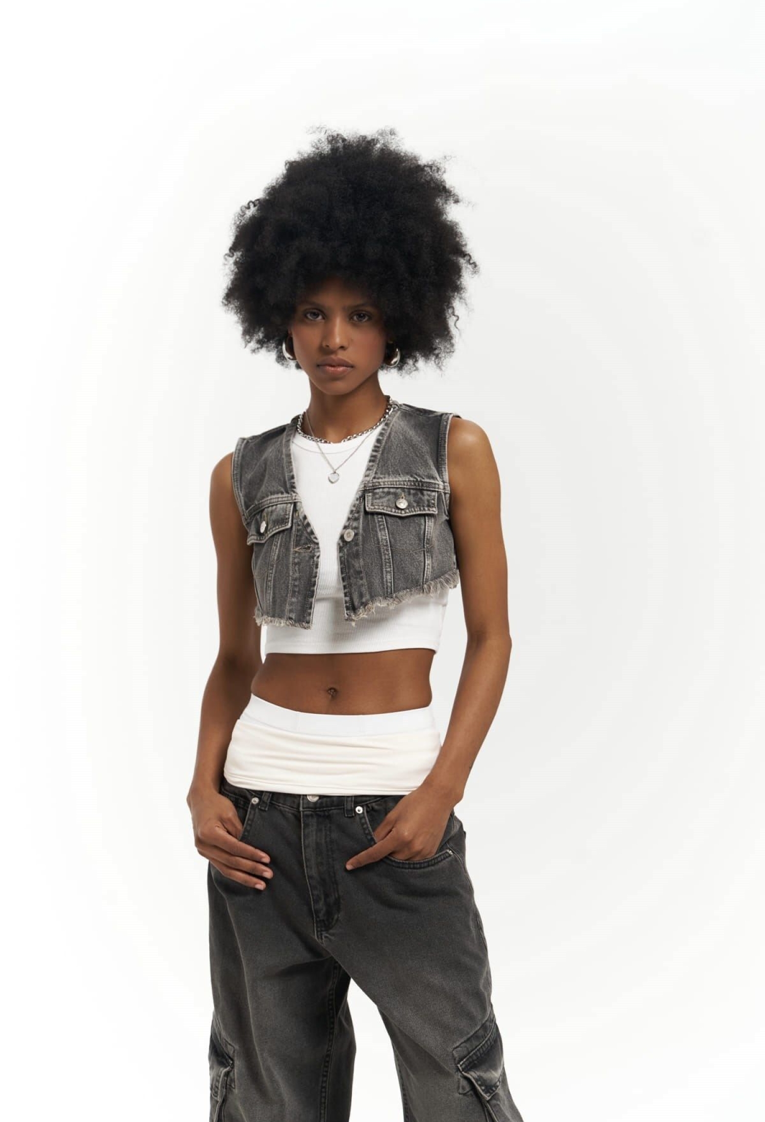 Regina Smoked Denim Vest - Brand: Mai Collection - Women & Kids, Baby Clothes Wholesale - TheBS Women