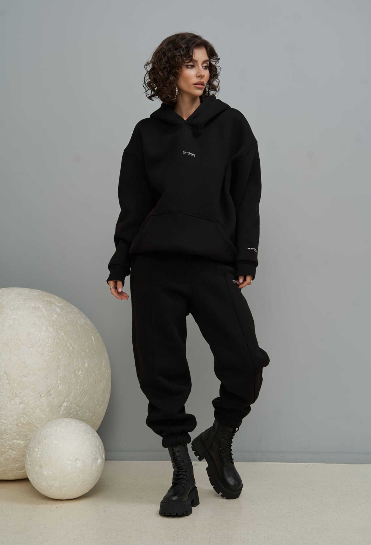 Minimal Print Black Tracksuit - Brand: Mai Collection - Women & Kids, Baby Clothes Wholesale - TheBS Women