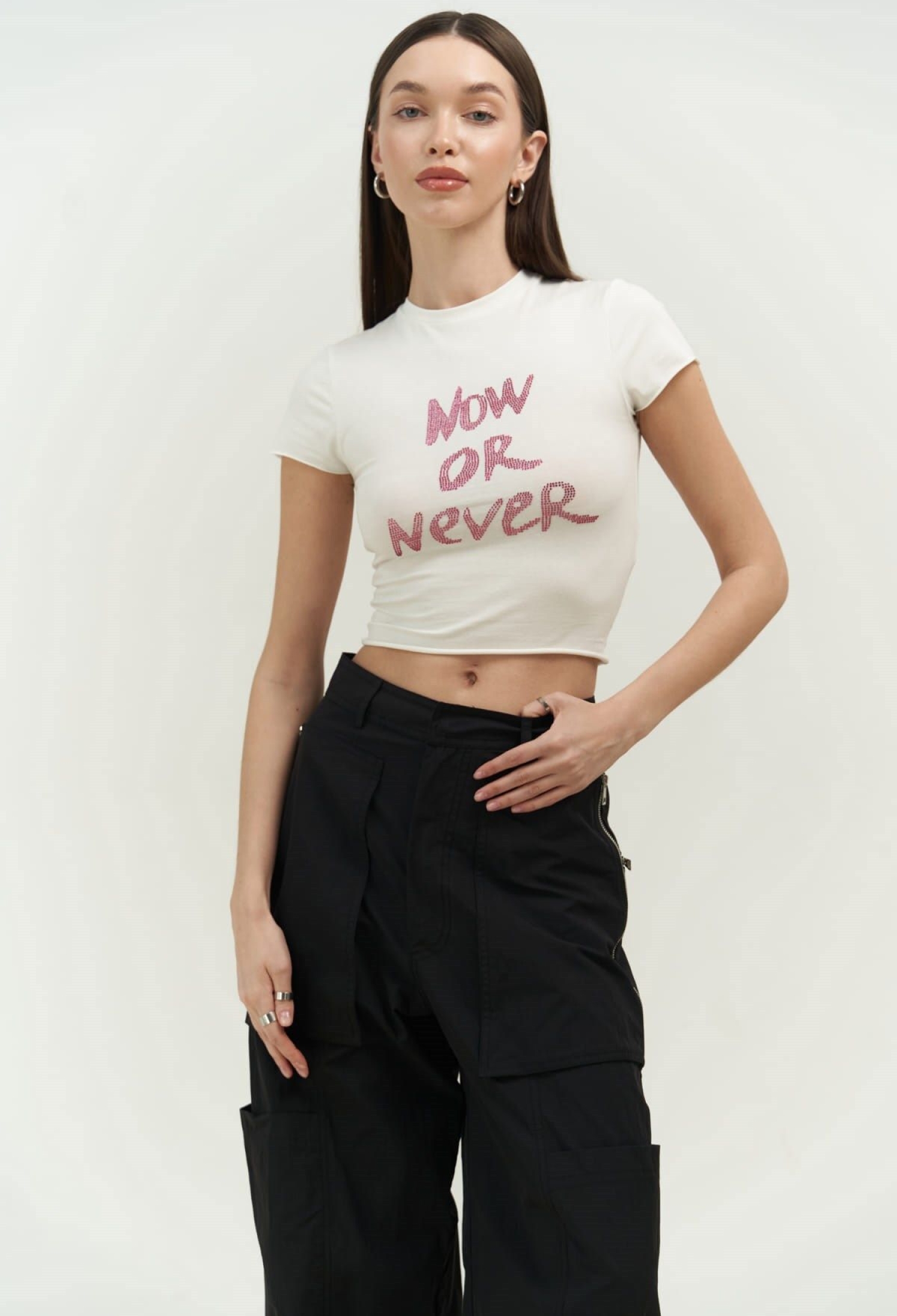 Now Or Never White Combed Crop - Brand: Mai Collection - Women & Kids, Baby Clothes Wholesale - TheBS Women