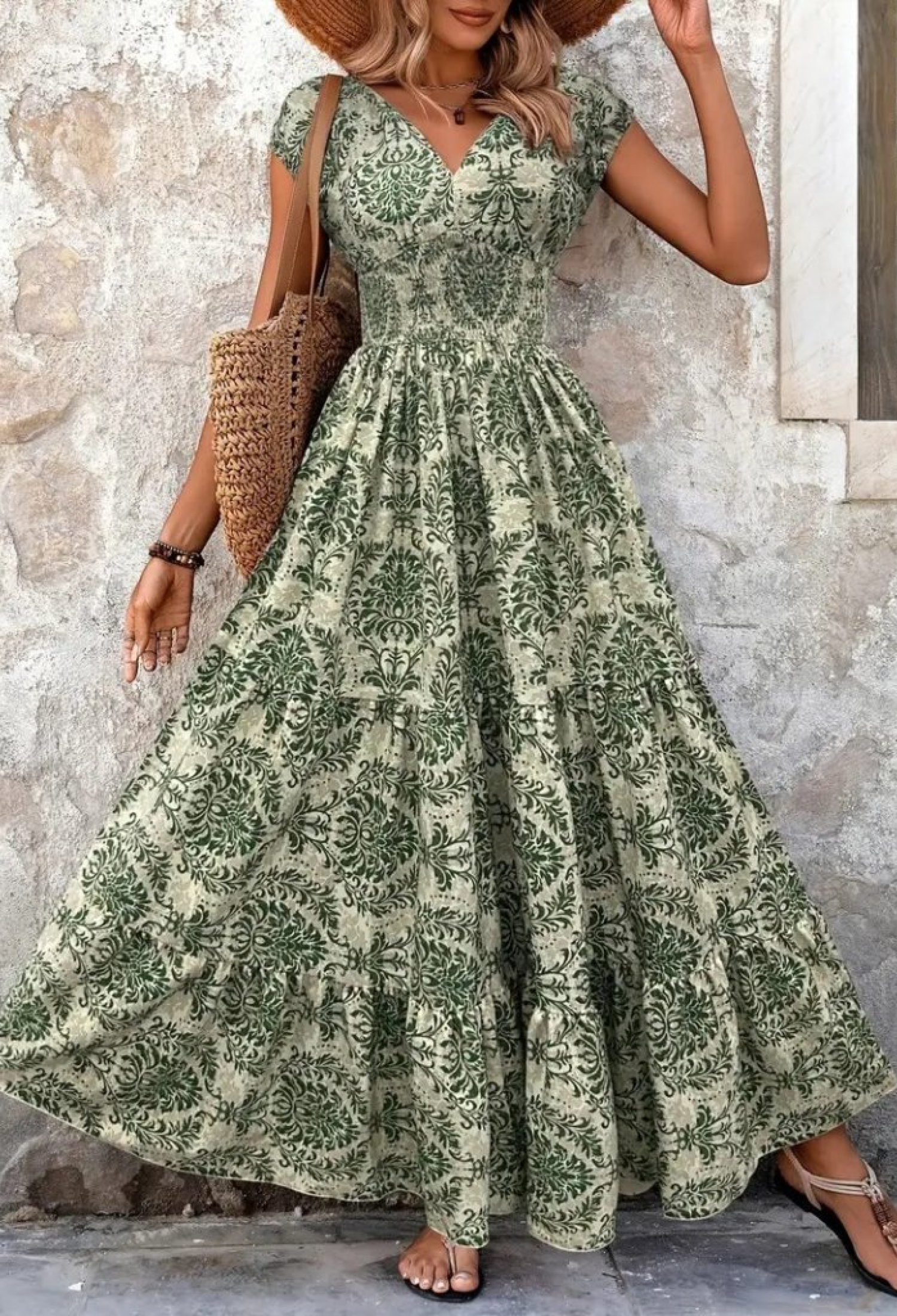 Women's Short Sleeve Double Neck Elastic Waist Jumpsuit - Brand: Janes - Women & Kids, Baby Clothes Wholesale - TheBS Women