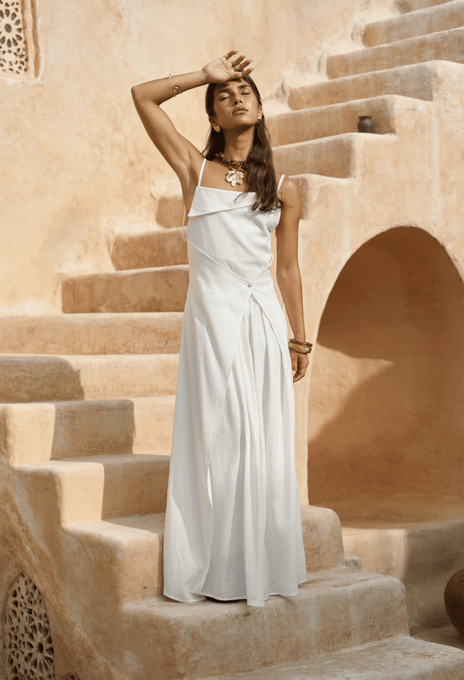 Blantyre Strappy Long Linen Dress - Brand: Mai Collection - Women & Kids, Baby Clothes Wholesale - TheBS Women