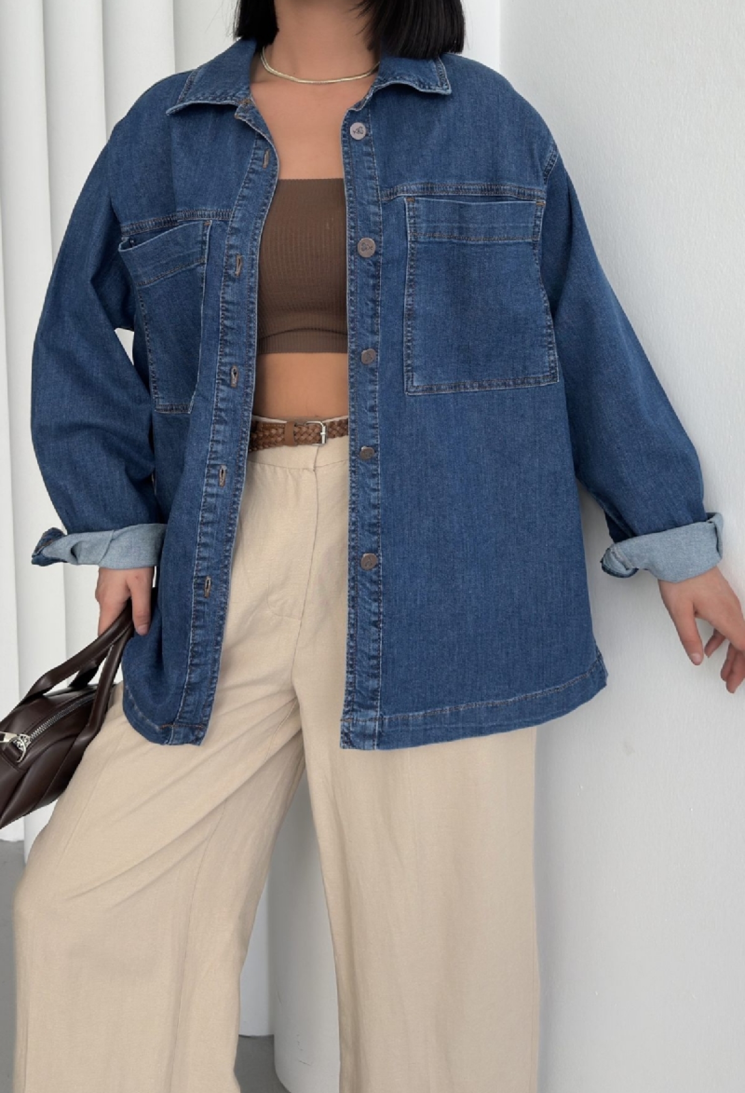 Denim Shirt With Pockets - Brand: XLove - Women & Kids, Baby Clothes Wholesale - TheBS Women