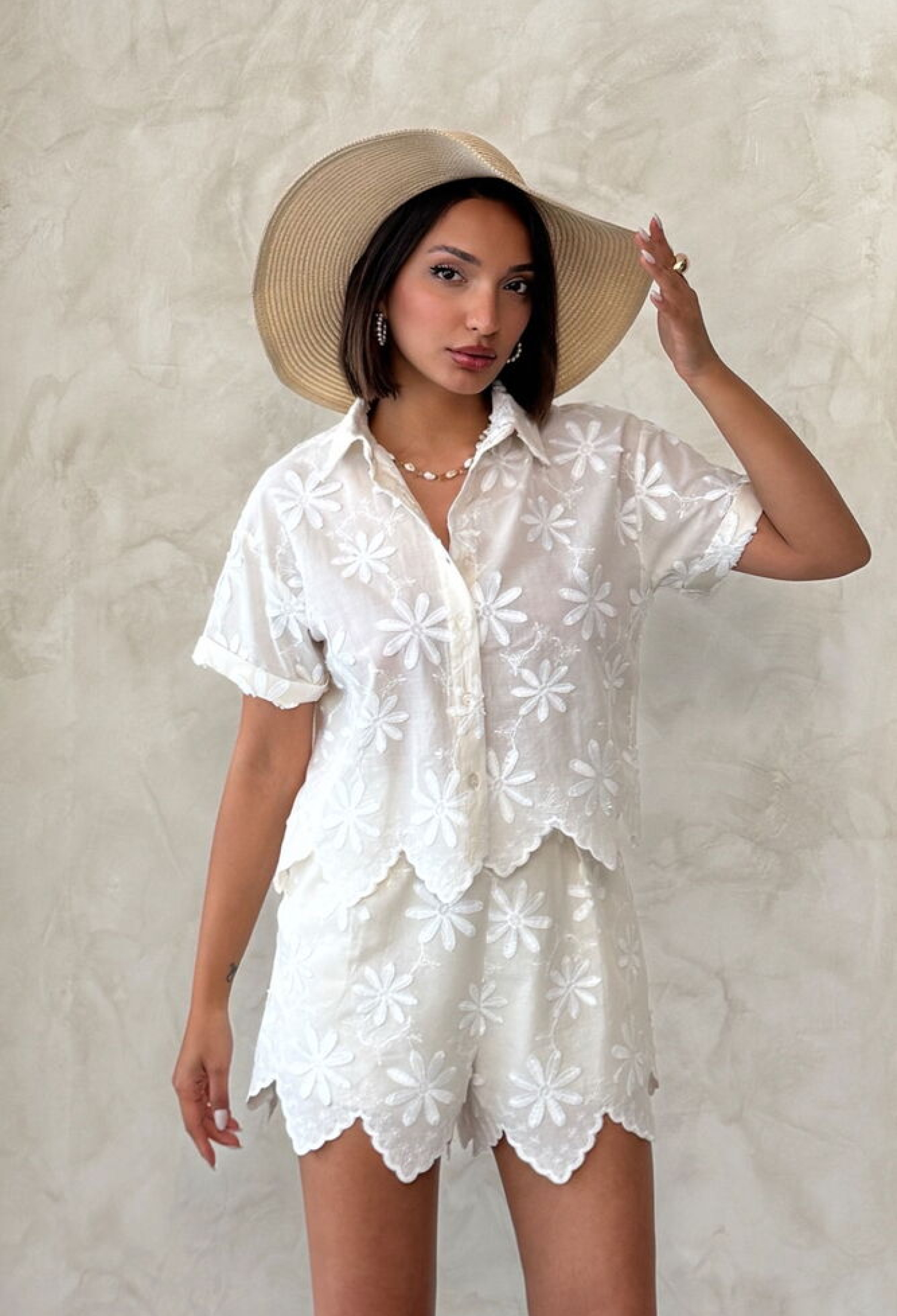 White Ethnic Casual Boho Bermuda Shorts - Brand: Topshow - Women & Kids, Baby Clothes Wholesale - TheBS Women