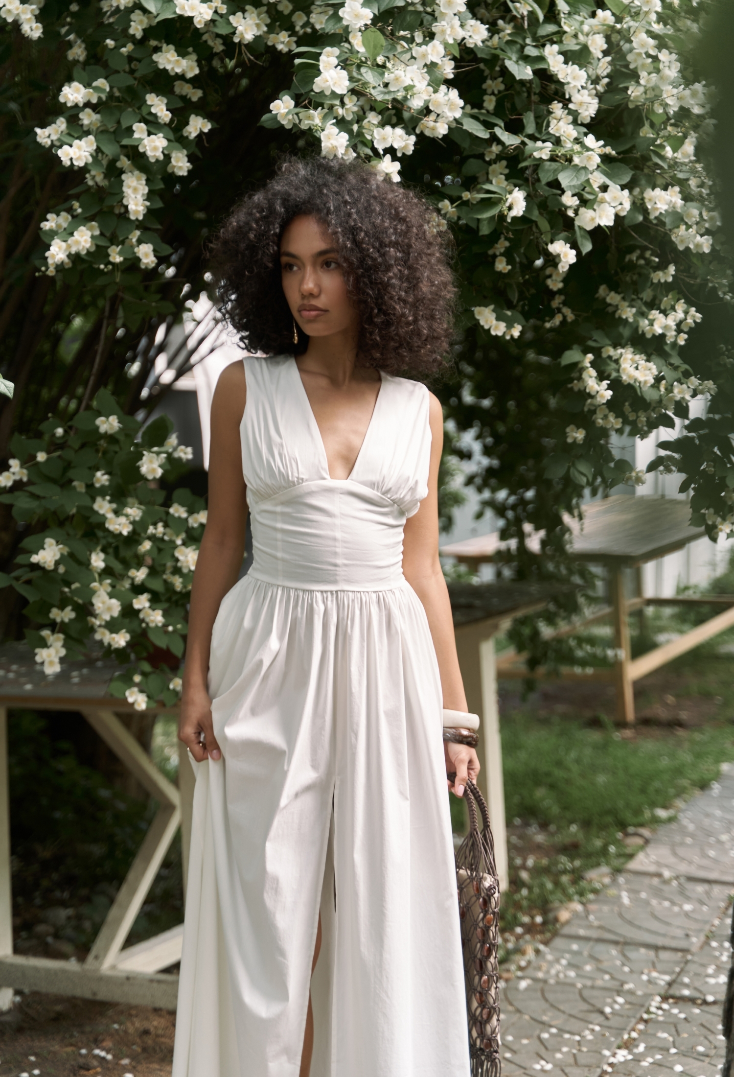 Elegant White Fit And Flare Dress - Brand: Mai Collection - Women & Kids, Baby Clothes Wholesale - TheBS Women