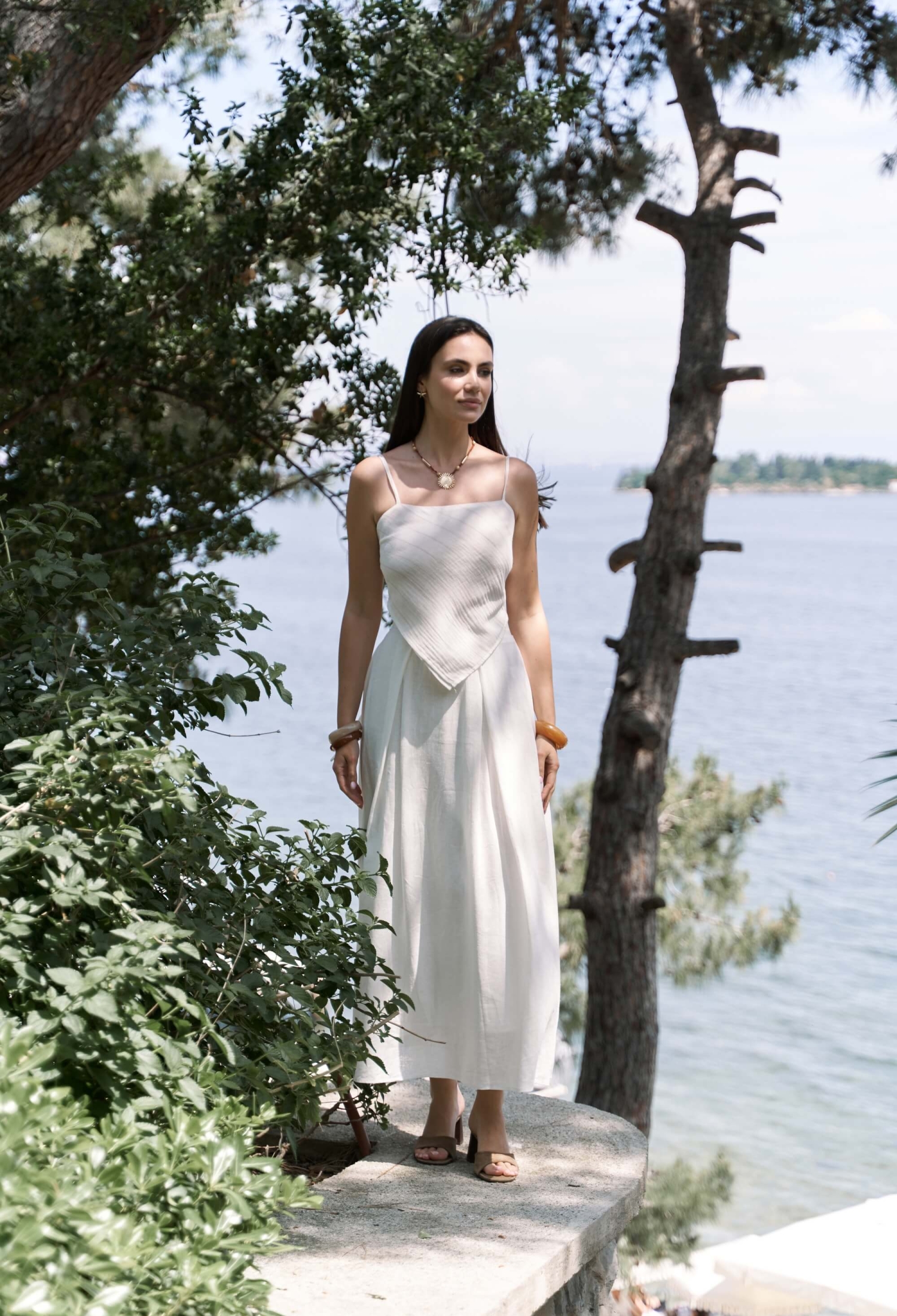 Beige Crop Top Casual Boho Slim Fit Sleeveless - Brand: Mai Collection - Women & Kids, Baby Clothes Wholesale - TheBS Women