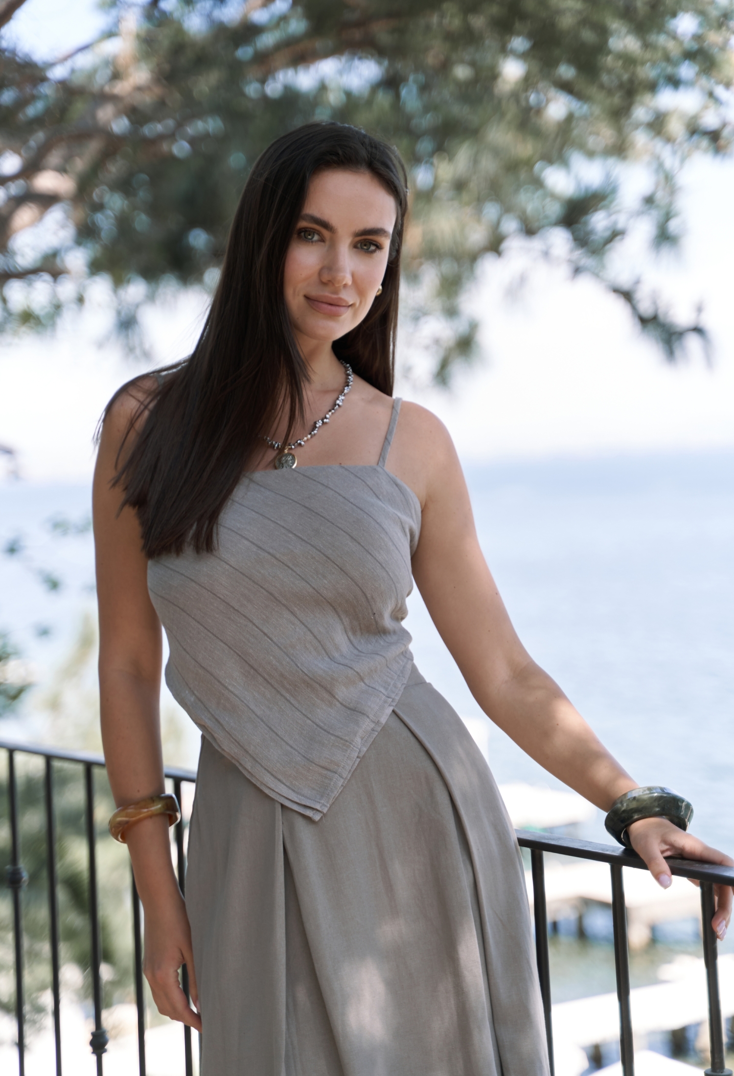 Grey Casual Boho Elegant Crop Top - Brand: Mai Collection - Women & Kids, Baby Clothes Wholesale - TheBS Women