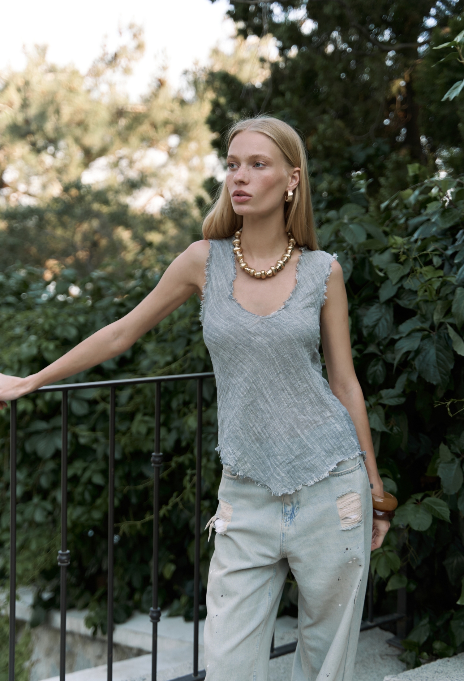 Grey Slim Fit V-Neck Casual Crop Top - Brand: Mai Collection - Women & Kids, Baby Clothes Wholesale - TheBS Women