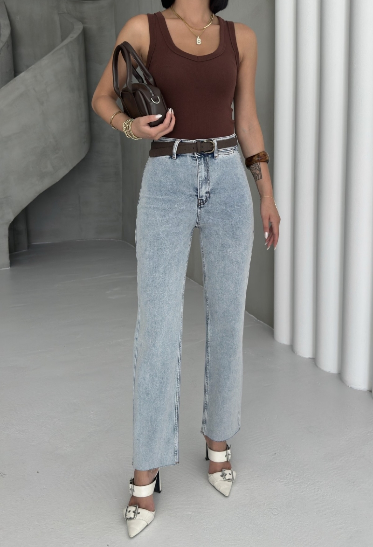 Mom Jeans High Waist Straight Leg Zip Up - Brand: XLove - Women & Kids, Baby Clothes Wholesale - TheBS Women