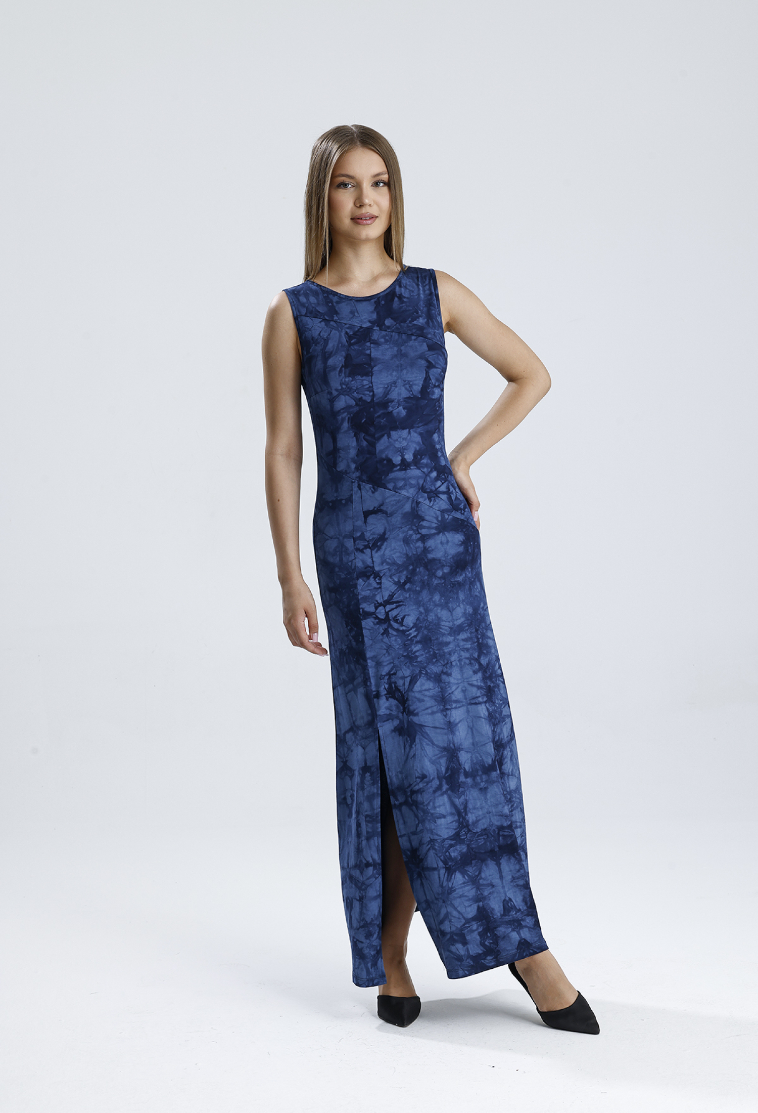 Tie Dye Floor Length Shift Dress - Brand: SENSE - Women & Kids, Baby Clothes Wholesale - TheBS Women