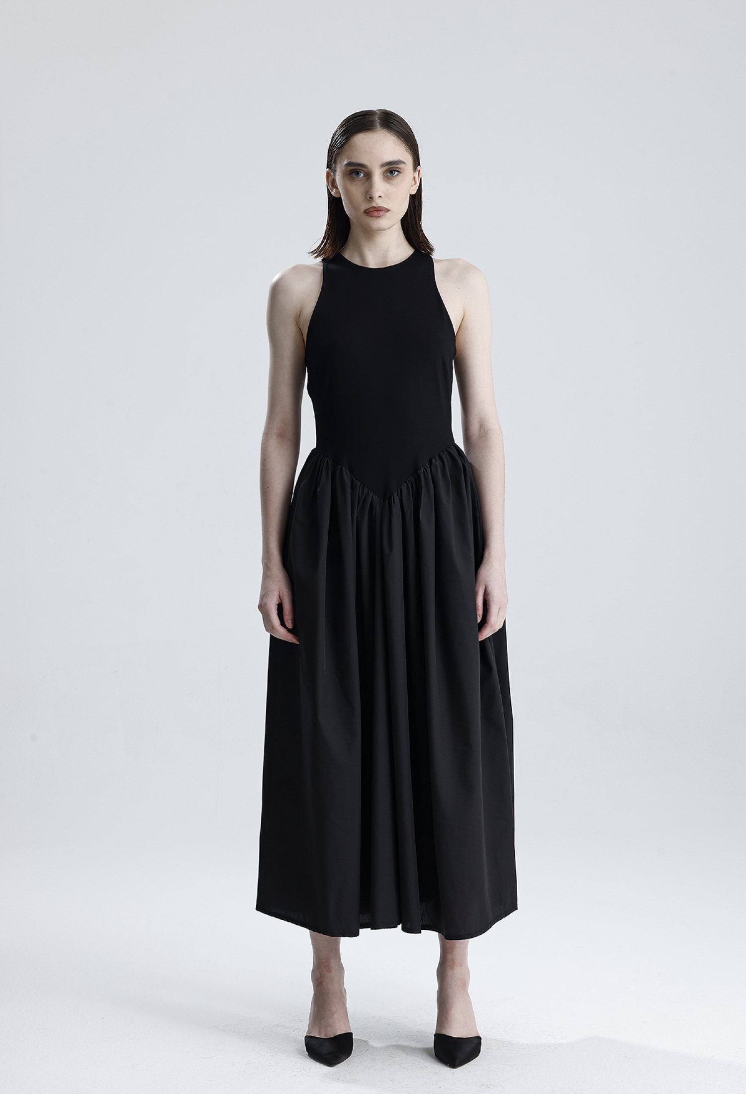 Black Elegant Fit And Flare Dress - Brand: SENSE - Women & Kids, Baby Clothes Wholesale - TheBS Women