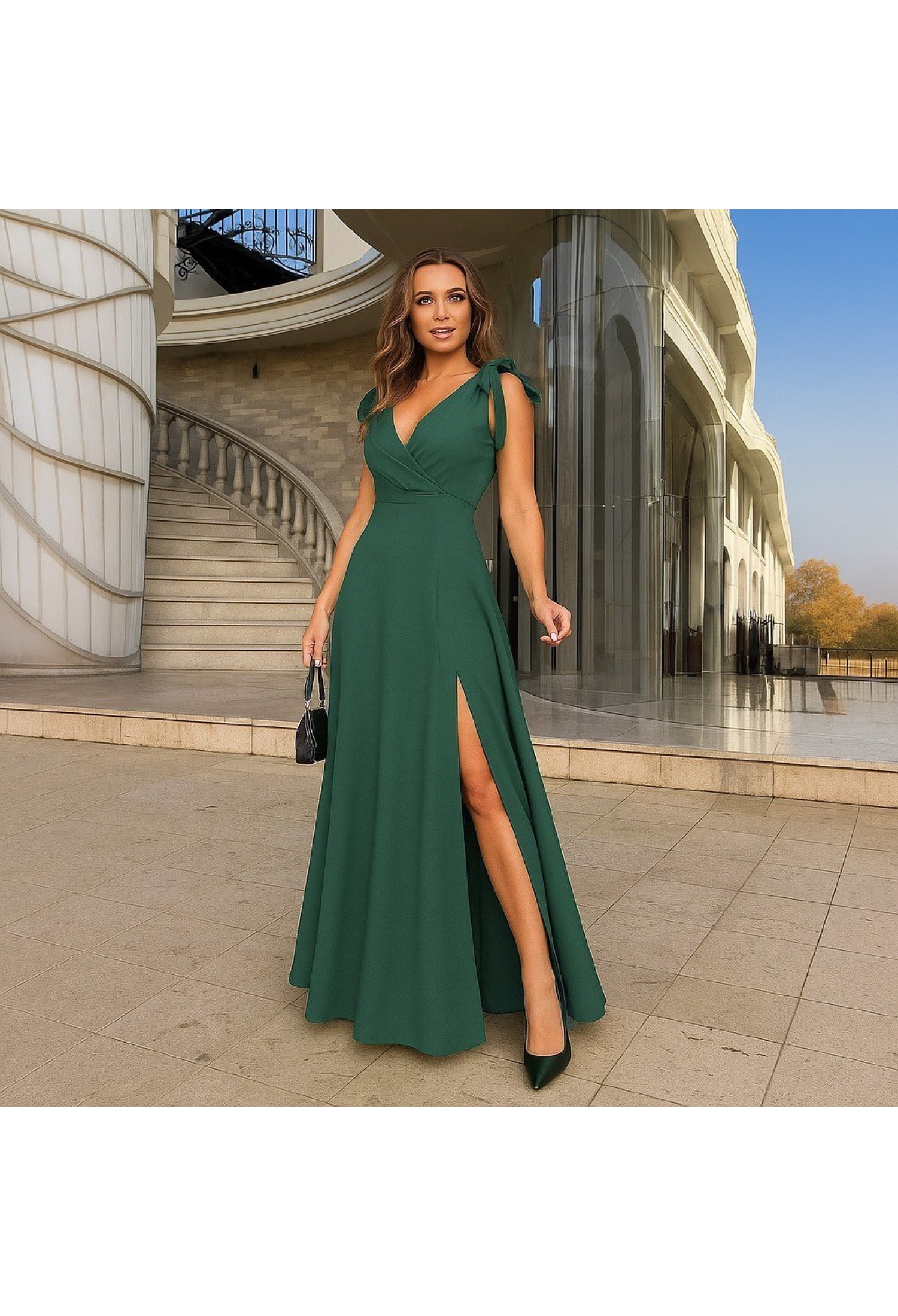ElegantWrap Maxi Dress With Cap Sleeves - Brand: Janes - Women & Kids, Baby Clothes Wholesale - TheBS Women