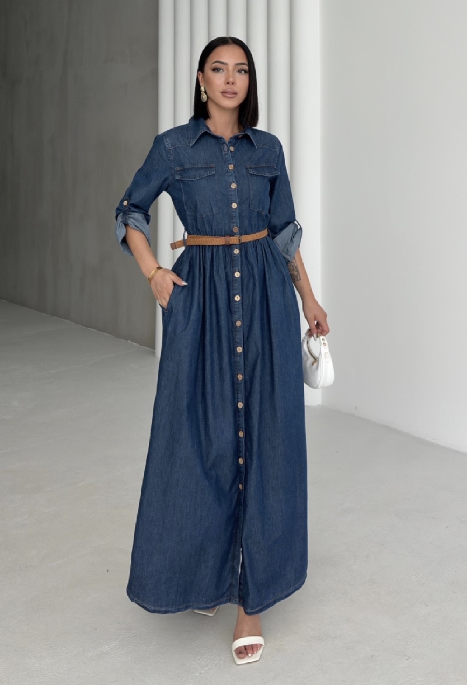 ElegantShirt Dress With Notched Neck For All Occasions - Brand: XLove - Women & Kids, Baby Clothes Wholesale - TheBS Women