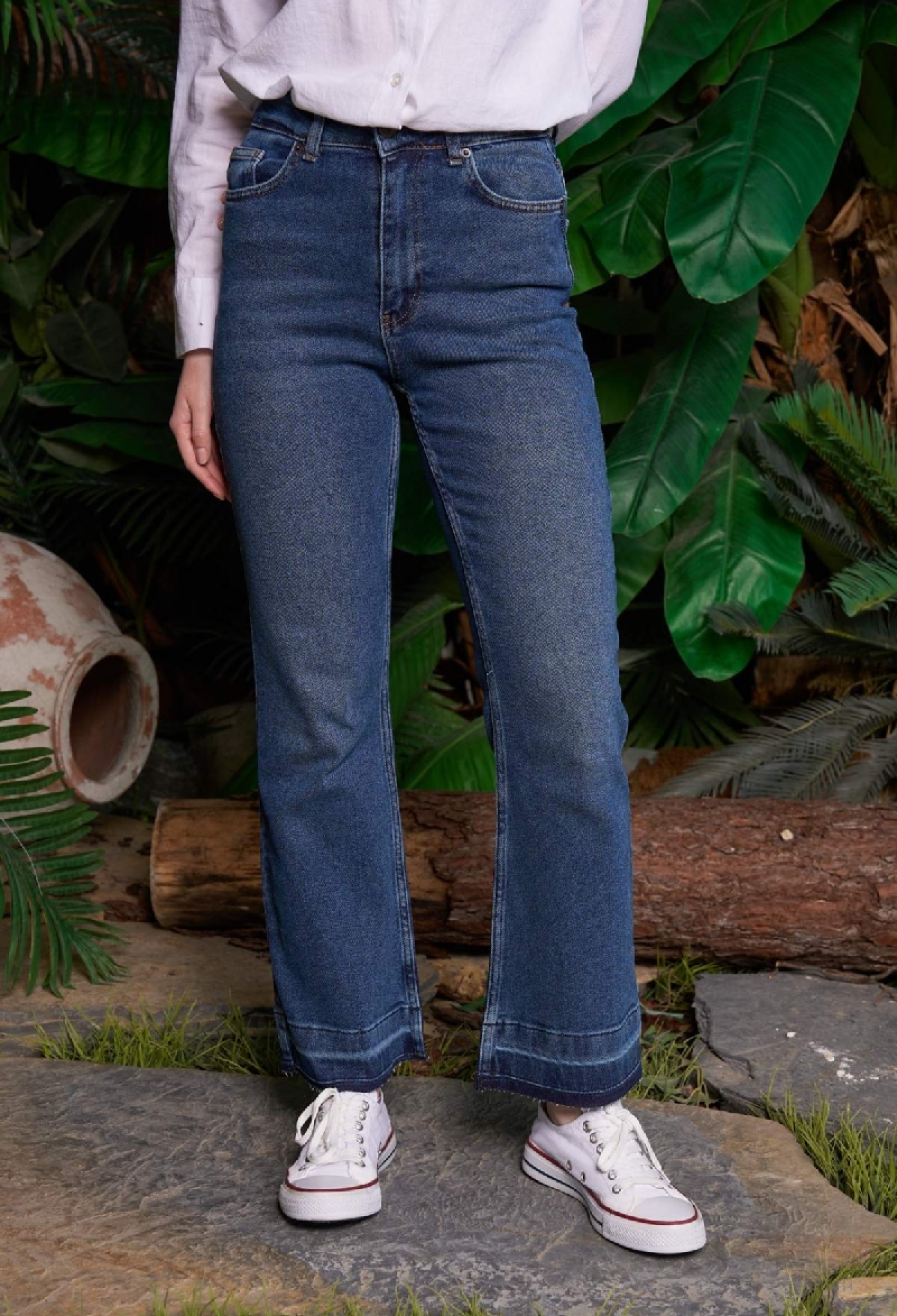 Blue Mom Jeans High Waist Cropped Straight Leg - Brand: XLove - Women & Kids, Baby Clothes Wholesale - TheBS Women