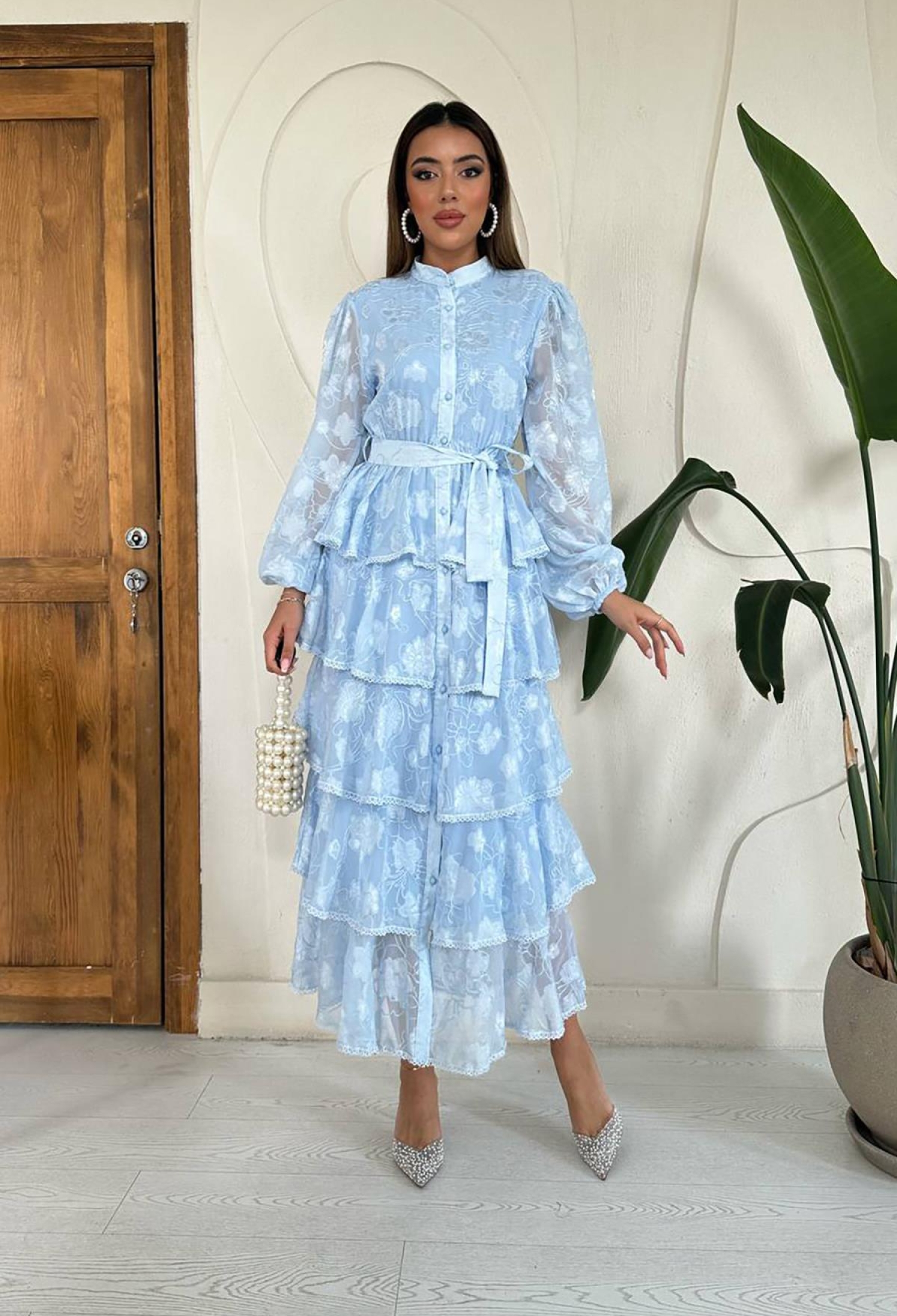 Walloon Striped Floor Dress - Brand: Elisa - Women & Kids, Baby Clothes Wholesale - TheBS Women