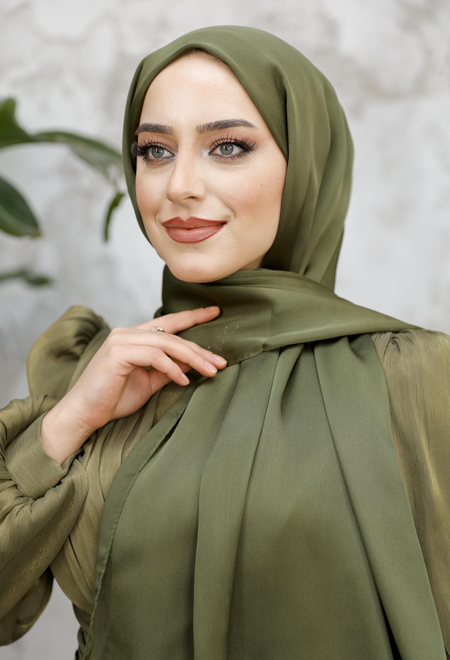 Green Ethnic Elegant Shawl For Work And Party - Brand: Hulya Keser - Women & Kids, Baby Clothes Wholesale - TheBS Women