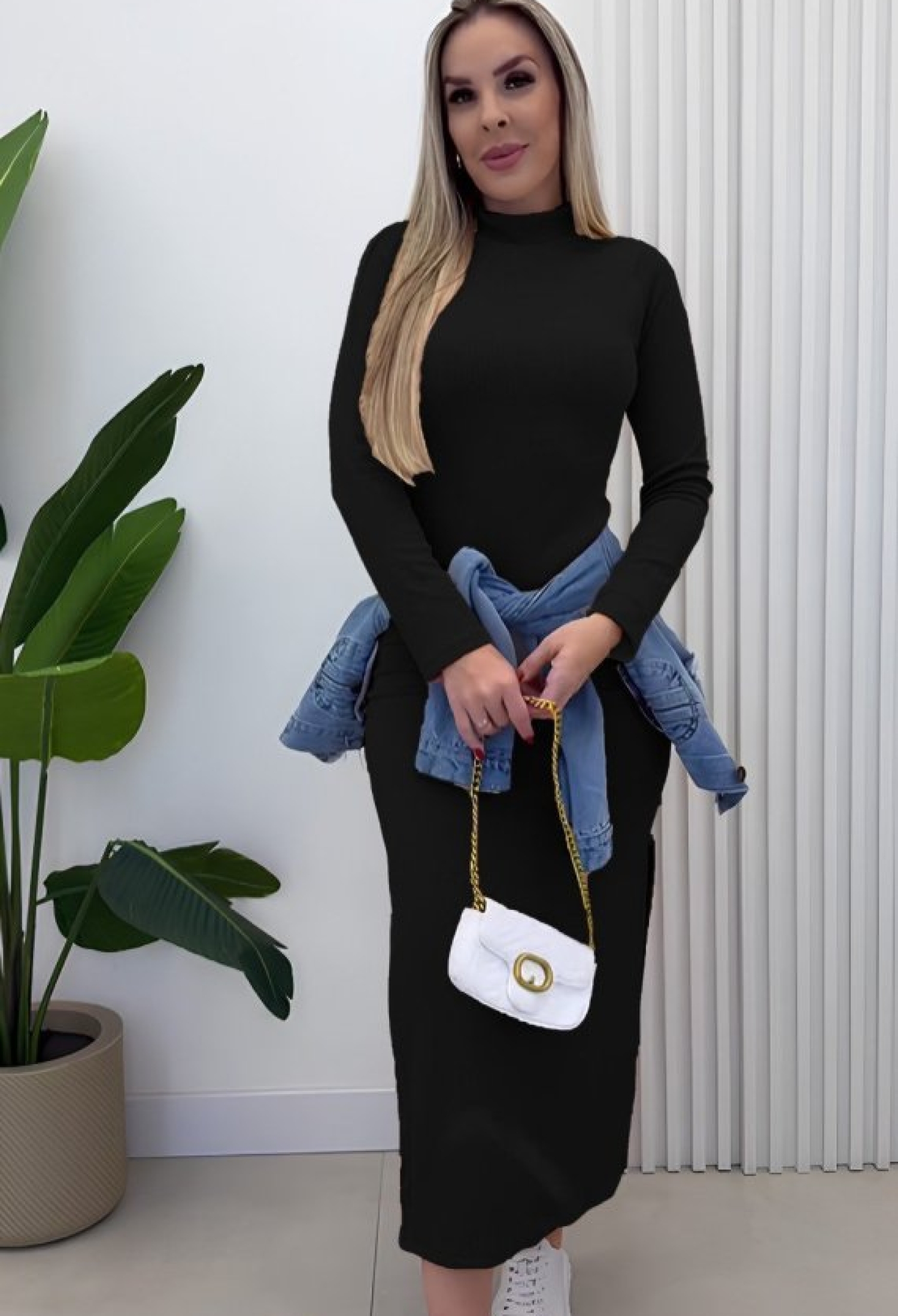 Elegant Bodycon Dress With High Neck - Brand: Janes - Women & Kids, Baby Clothes Wholesale - TheBS Women