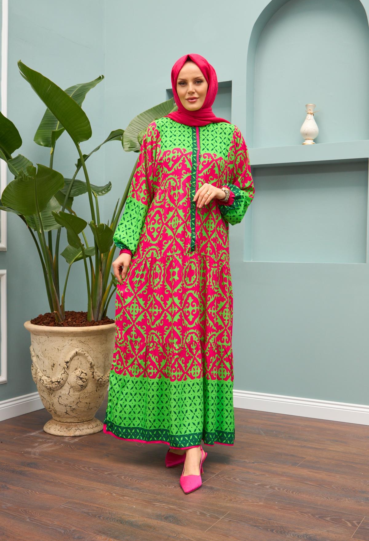 Dress -& Green - Brand: Hulya Keser - Women & Kids, Baby Clothes Wholesale - TheBS Women