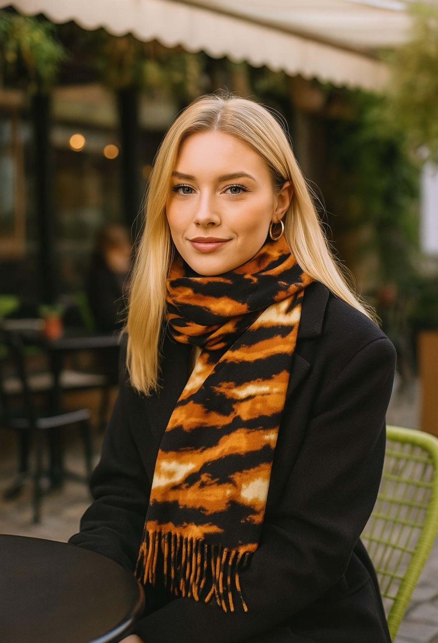 Ribbon Transition Tile Tassel Thick Shawl - Brand: Axesoire - Women & Kids, Baby Clothes Wholesale - TheBS Women