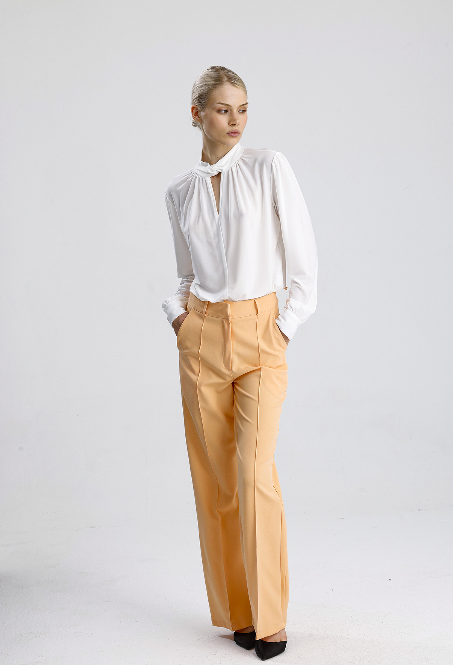 Orange Elegant Formal Vintage Pants - Brand: SENSE - Women & Kids, Baby Clothes Wholesale - TheBS Women