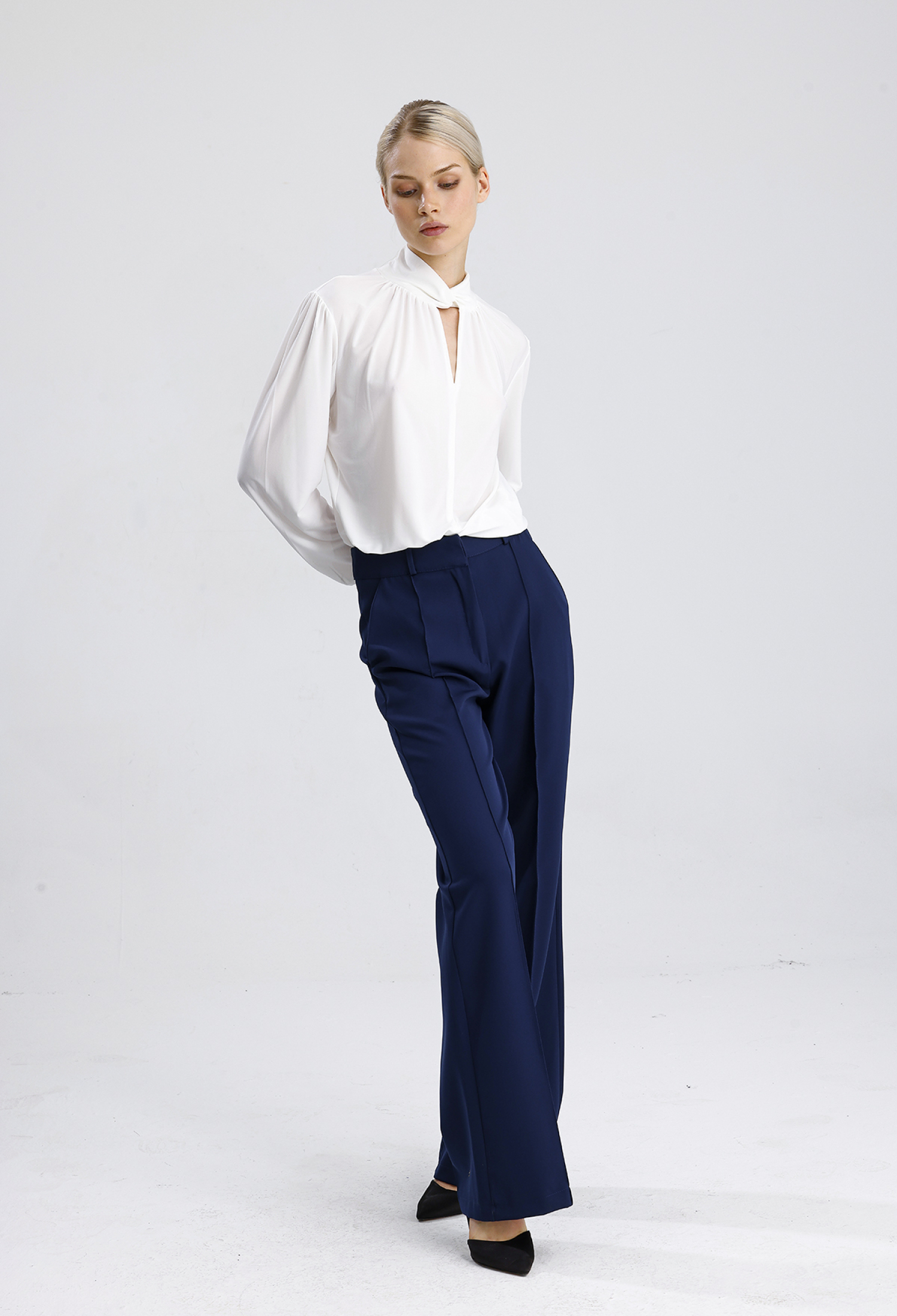 NavyFormal Elegant Vintage Pants - Brand: SENSE - Women & Kids, Baby Clothes Wholesale - TheBS Women