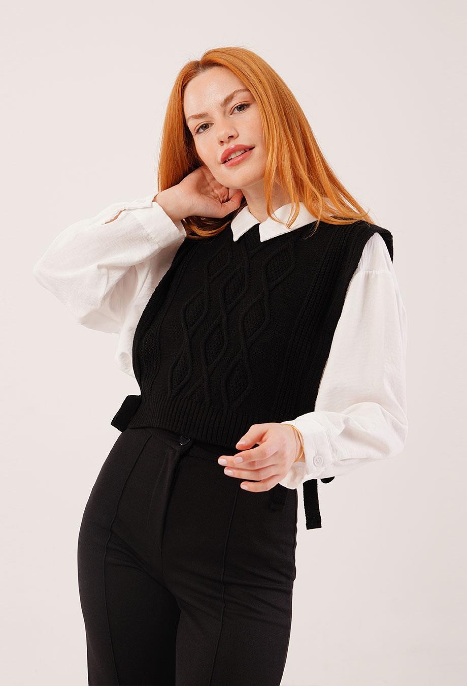 Modest Tie-Up Crop Vest - Brand: Lustrin - Women & Kids, Baby Clothes Wholesale - TheBS Women