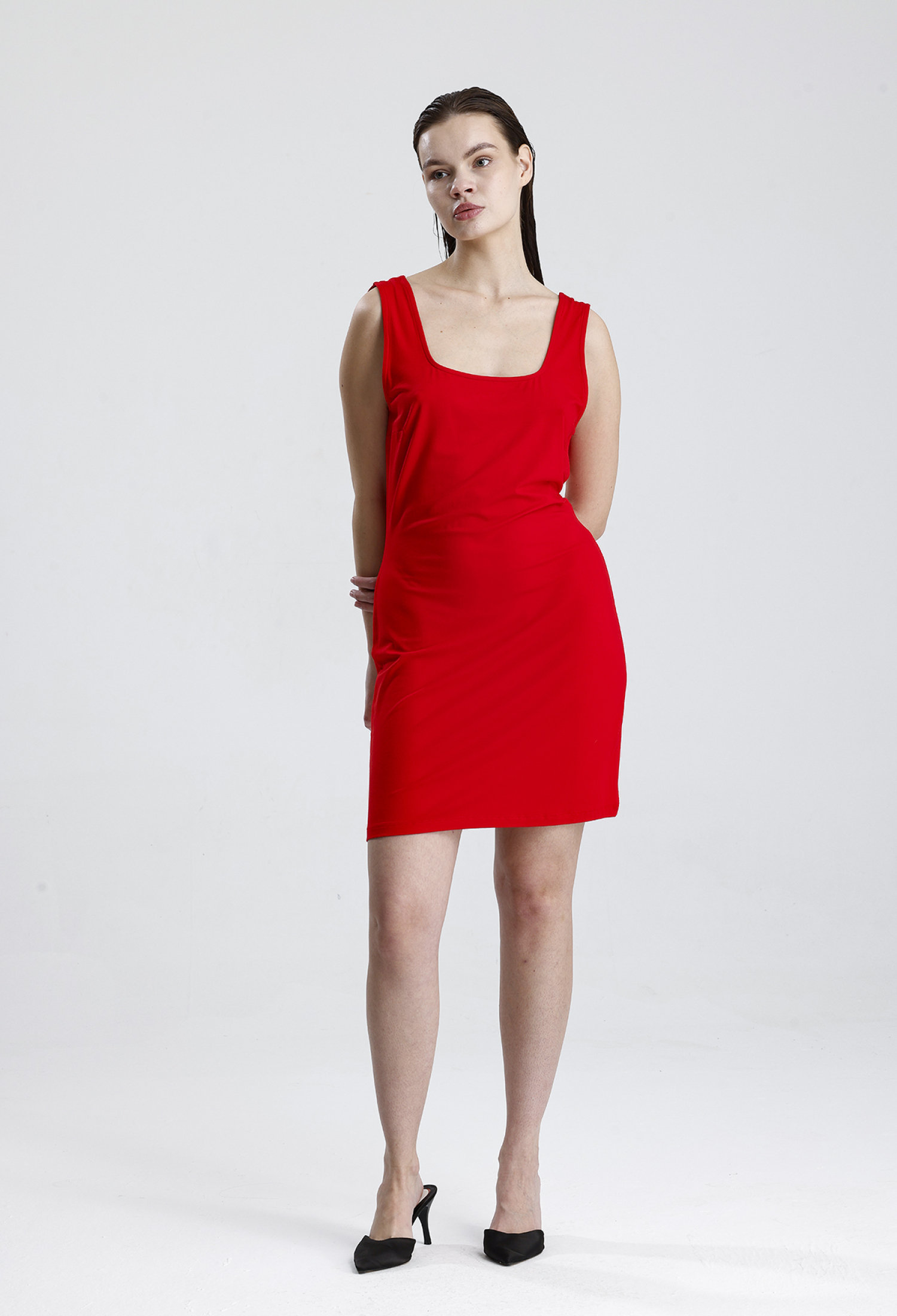 Sexy Bodycon Mini Dress With Square Neck - Brand: SENSE - Women & Kids, Baby Clothes Wholesale - TheBS Women