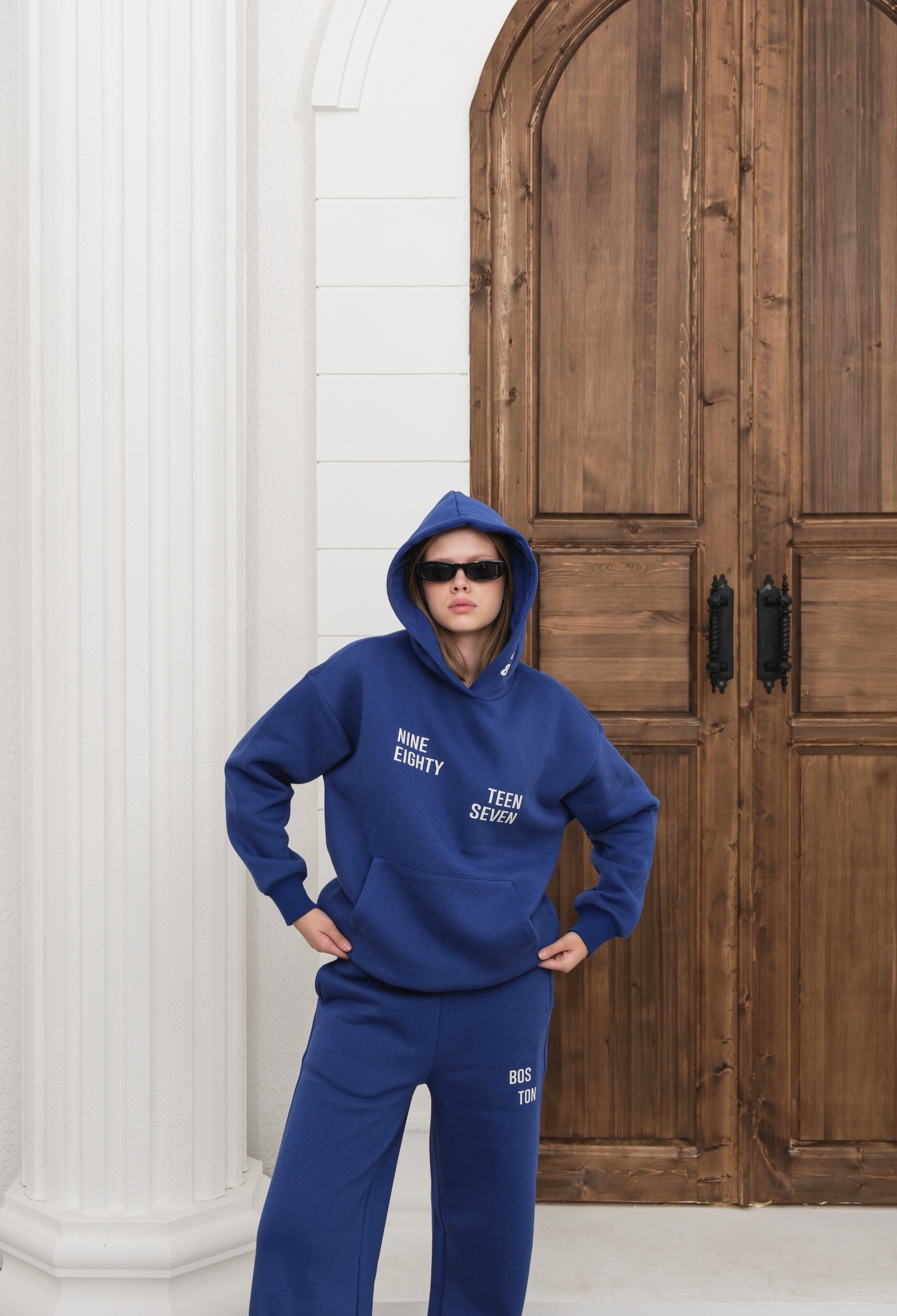 Blue Tracksuit Oversized Jogger With Hooded Neck - Brand: Ouz Fashion - Women & Kids, Baby Clothes Wholesale - TheBS Women