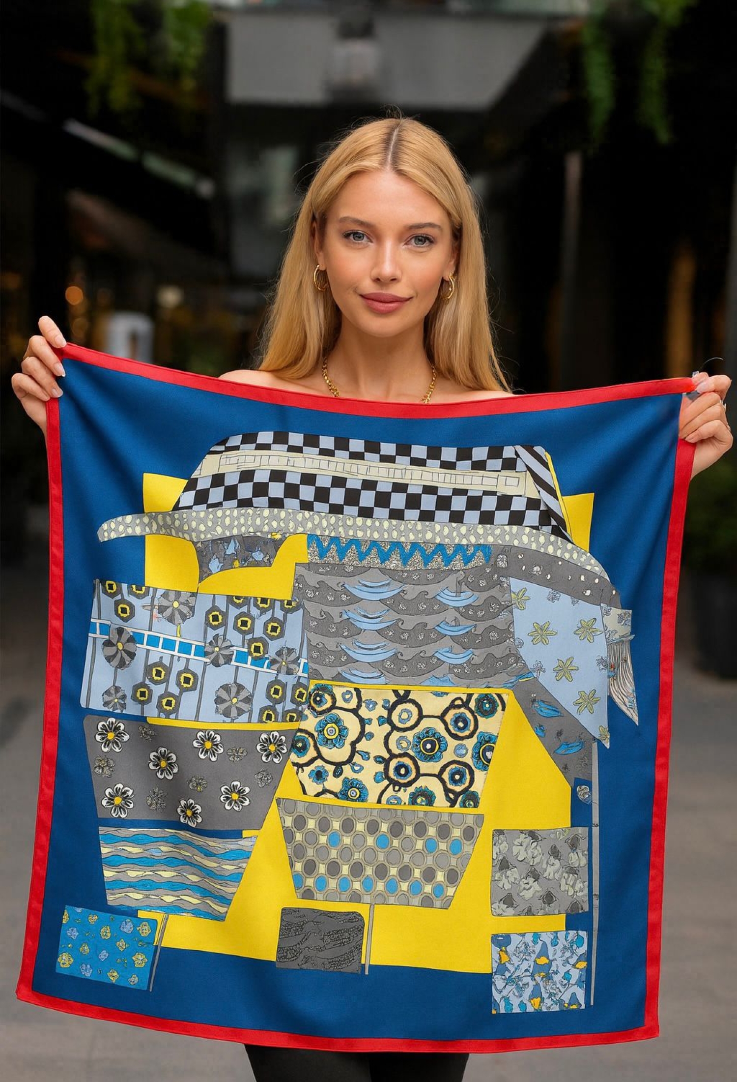 Blue Casual Elegant Vintage Boho Retro Shawl - Brand: Axesoire - Women & Kids, Baby Clothes Wholesale - TheBS Women