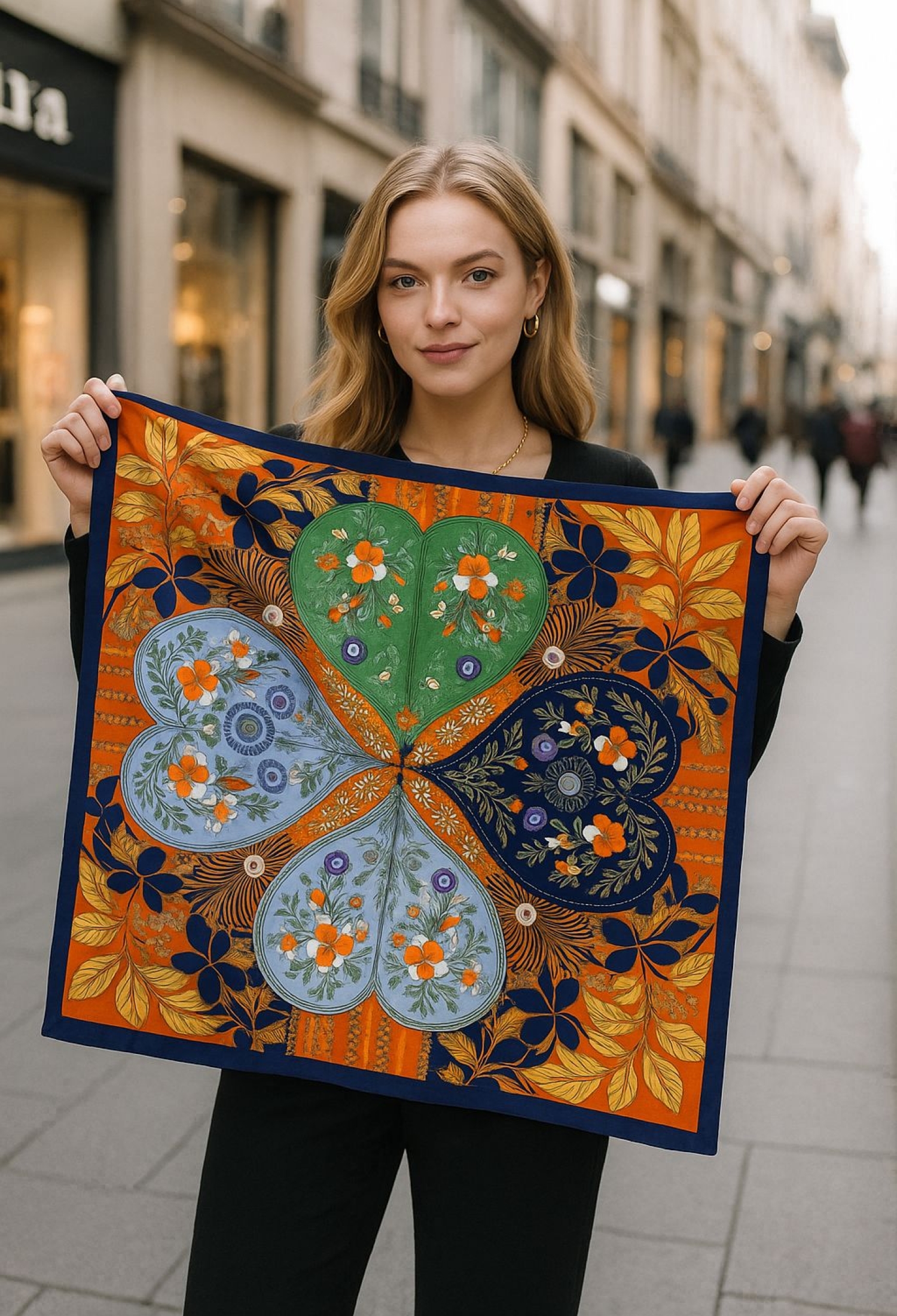 Orange Boho Shawl - Brand: Axesoire - Women & Kids, Baby Clothes Wholesale - TheBS Women