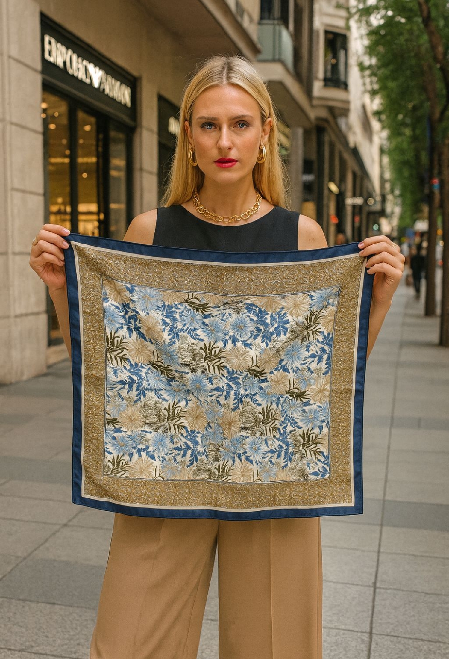 Elegant Blue Shawl - Brand: Axesoire - Women & Kids, Baby Clothes Wholesale - TheBS Women