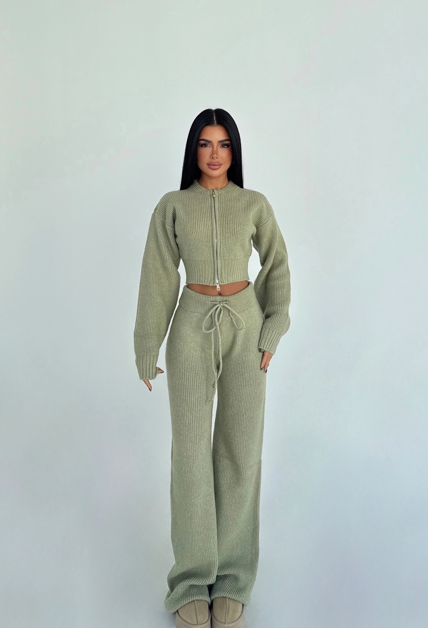 Green Elegant Casual Suit - Brand: EYYO ATELIER - Women & Kids, Baby Clothes Wholesale - TheBS Women