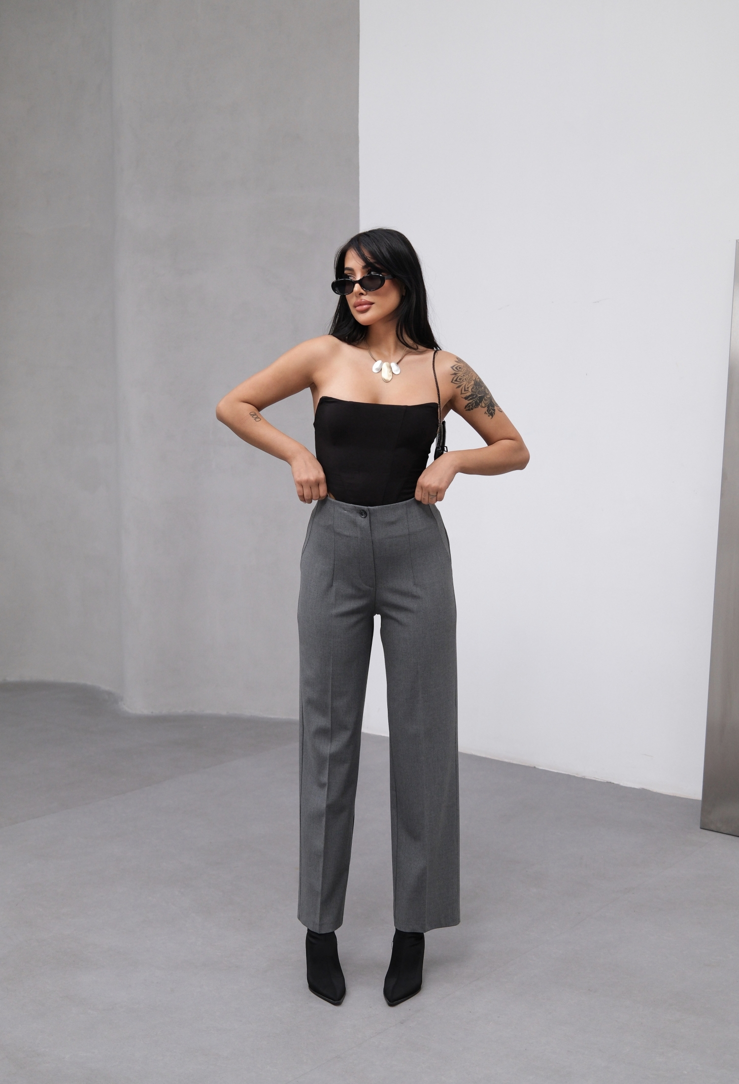 Poly Viscose High Waist Moulded Pants - Brand: Ouz Fashion - Women & Kids, Baby Clothes Wholesale - TheBS Women