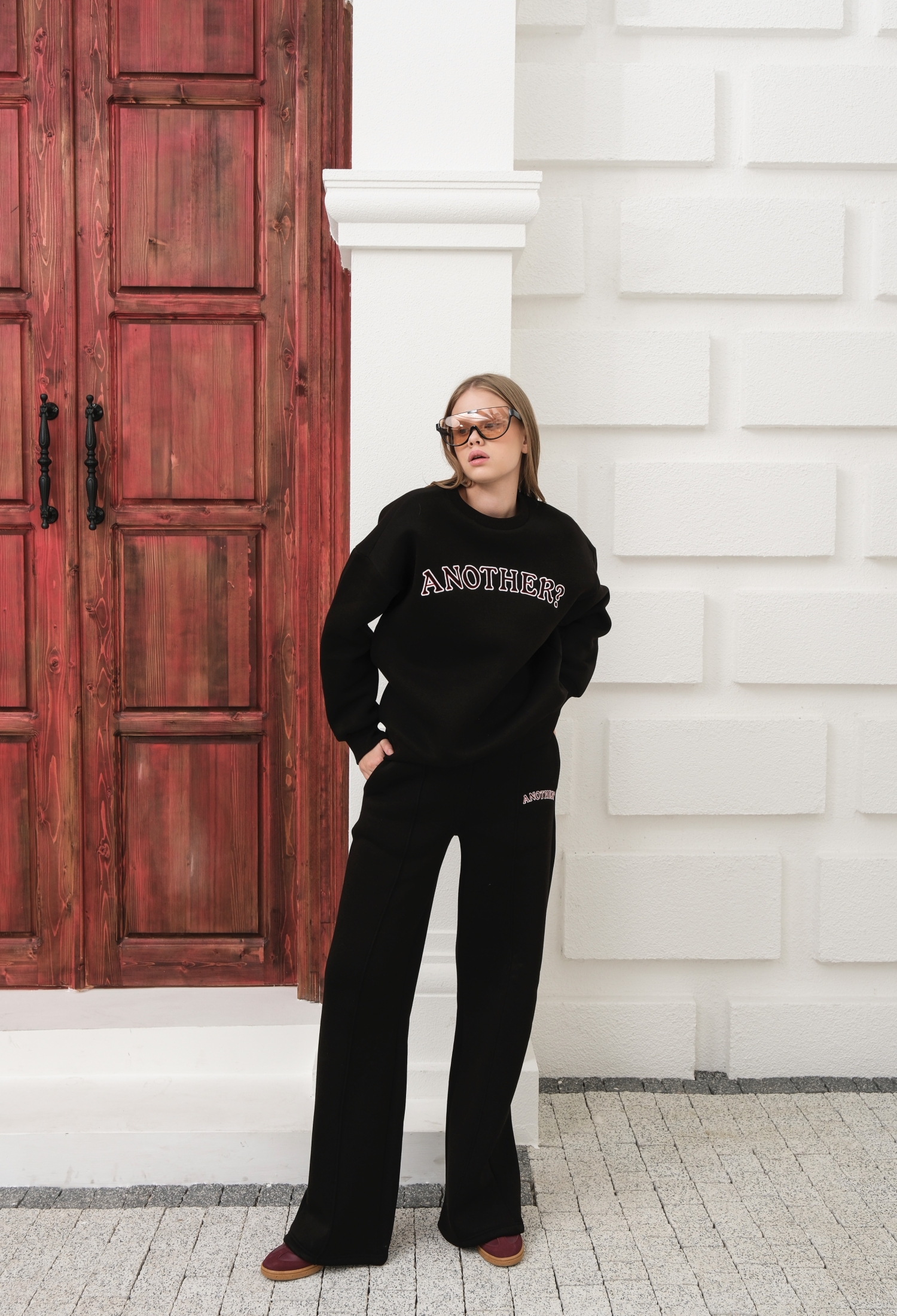 Tracksuit With Letter Print And Wide Leg Palazzo Pants - Brand: Ouz Fashion - Women & Kids, Baby Clothes Wholesale - TheBS Women