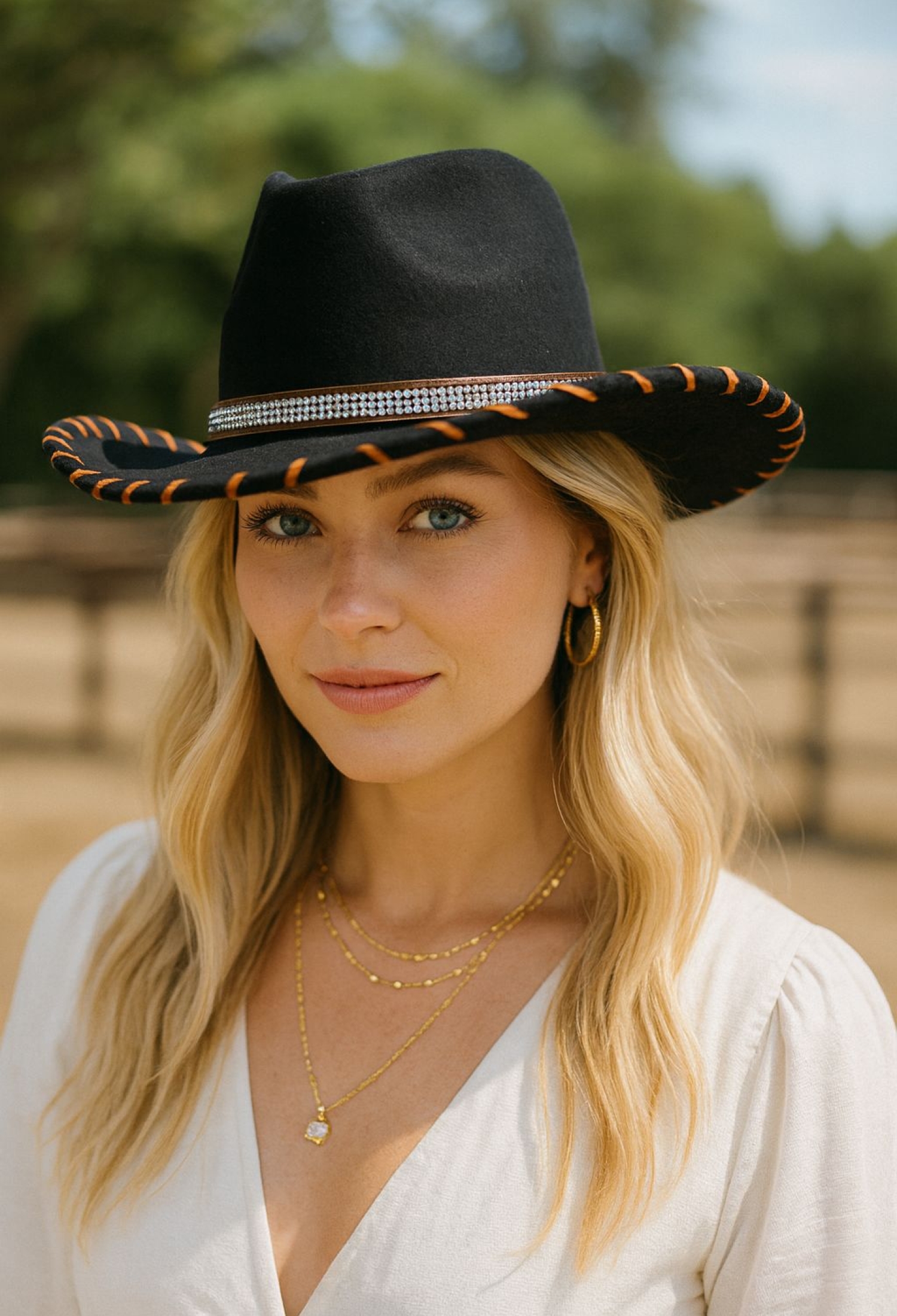 Black Western Elegant Casual Glam Hat - Brand: Axesoire - Women & Kids, Baby Clothes Wholesale - TheBS Women