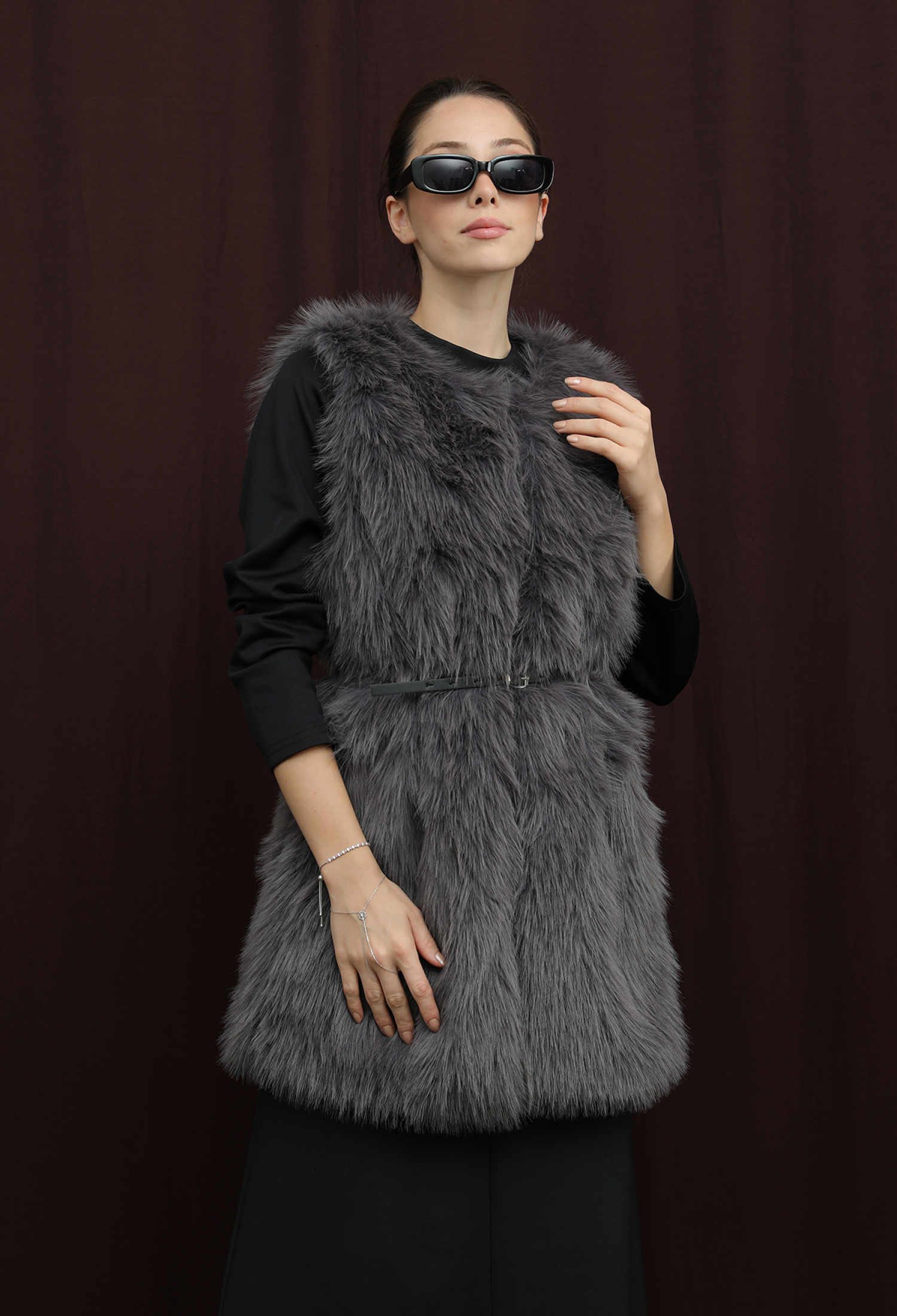 Grey Elegant Glam Formal Vintage Retro Vest - Brand: Puane - Women & Kids, Baby Clothes Wholesale - TheBS Women