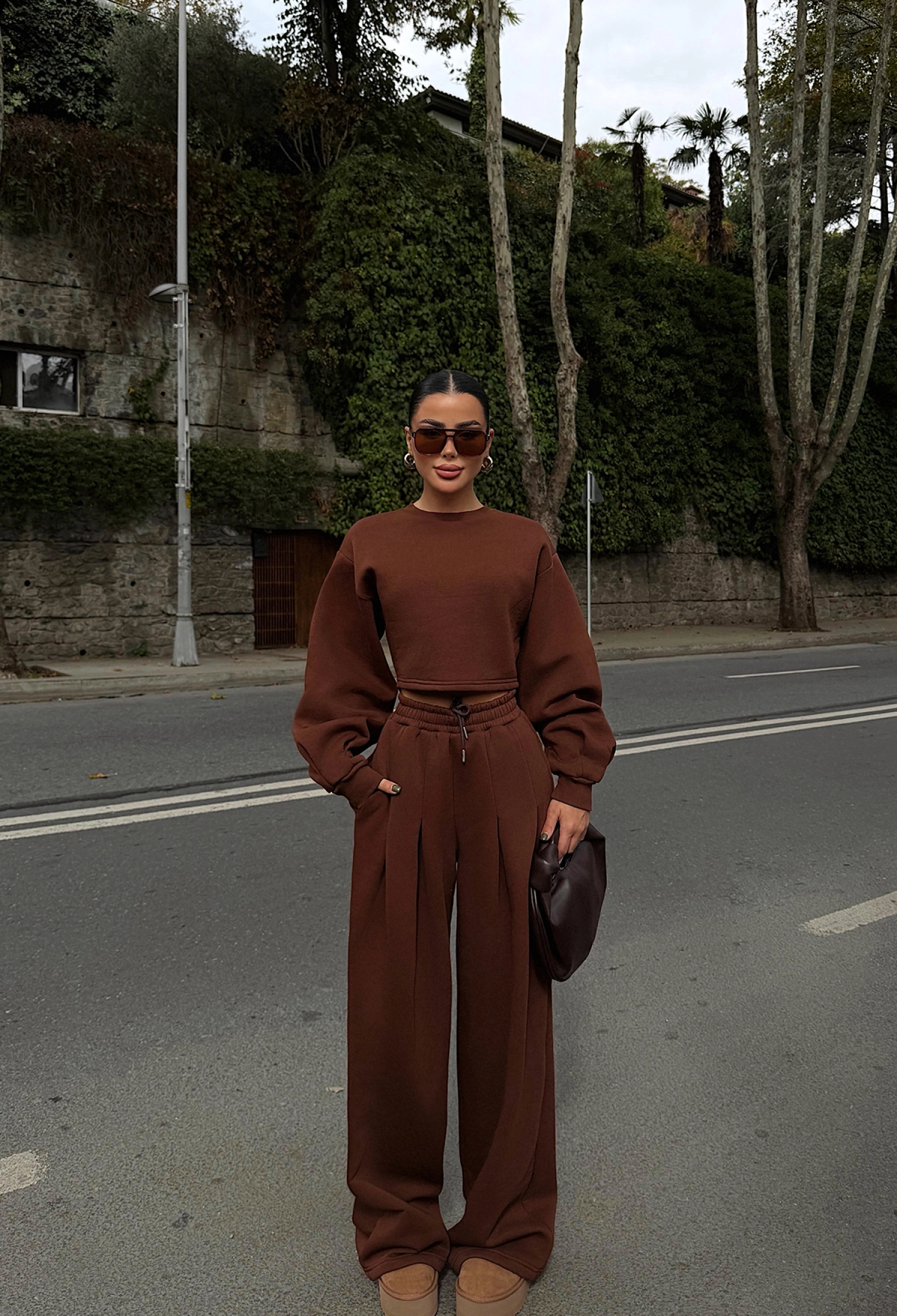 Tracksuit Oversized Fit Jogger With Drawstring - Brand: EYYO ATELIER - Women & Kids, Baby Clothes Wholesale - TheBS Women