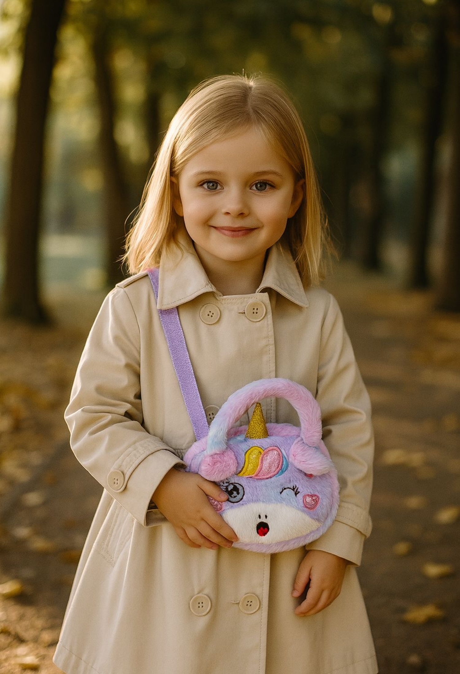 Plush Kids Bag With Uni Corn Model 17x21 Cm - Brand: Axesoire - Women & Kids, Baby Clothes Wholesale - TheBS Women
