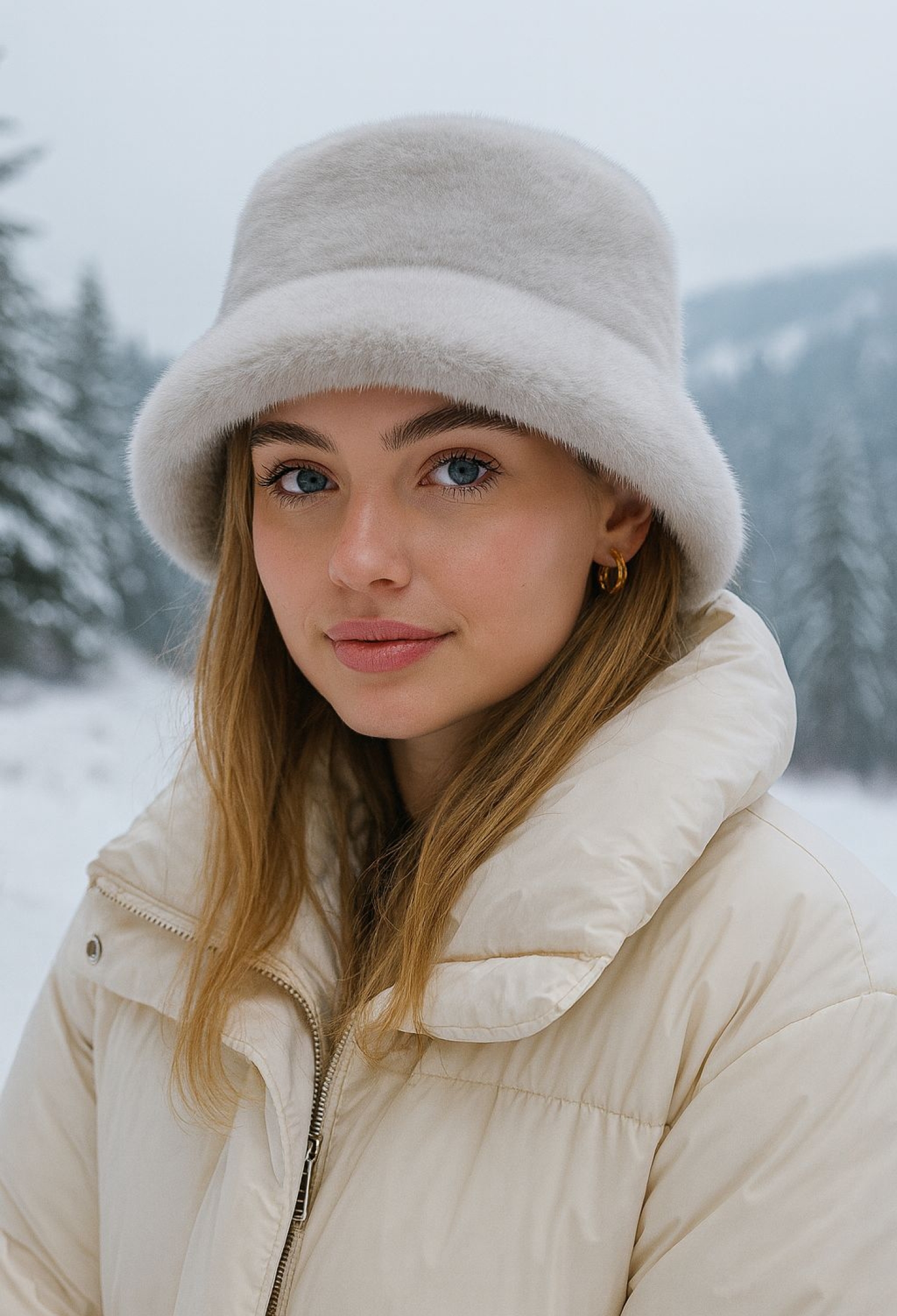 Beige Elegant Plain Hat For Fall And Winter - Brand: Axesoire - Women & Kids, Baby Clothes Wholesale - TheBS Women