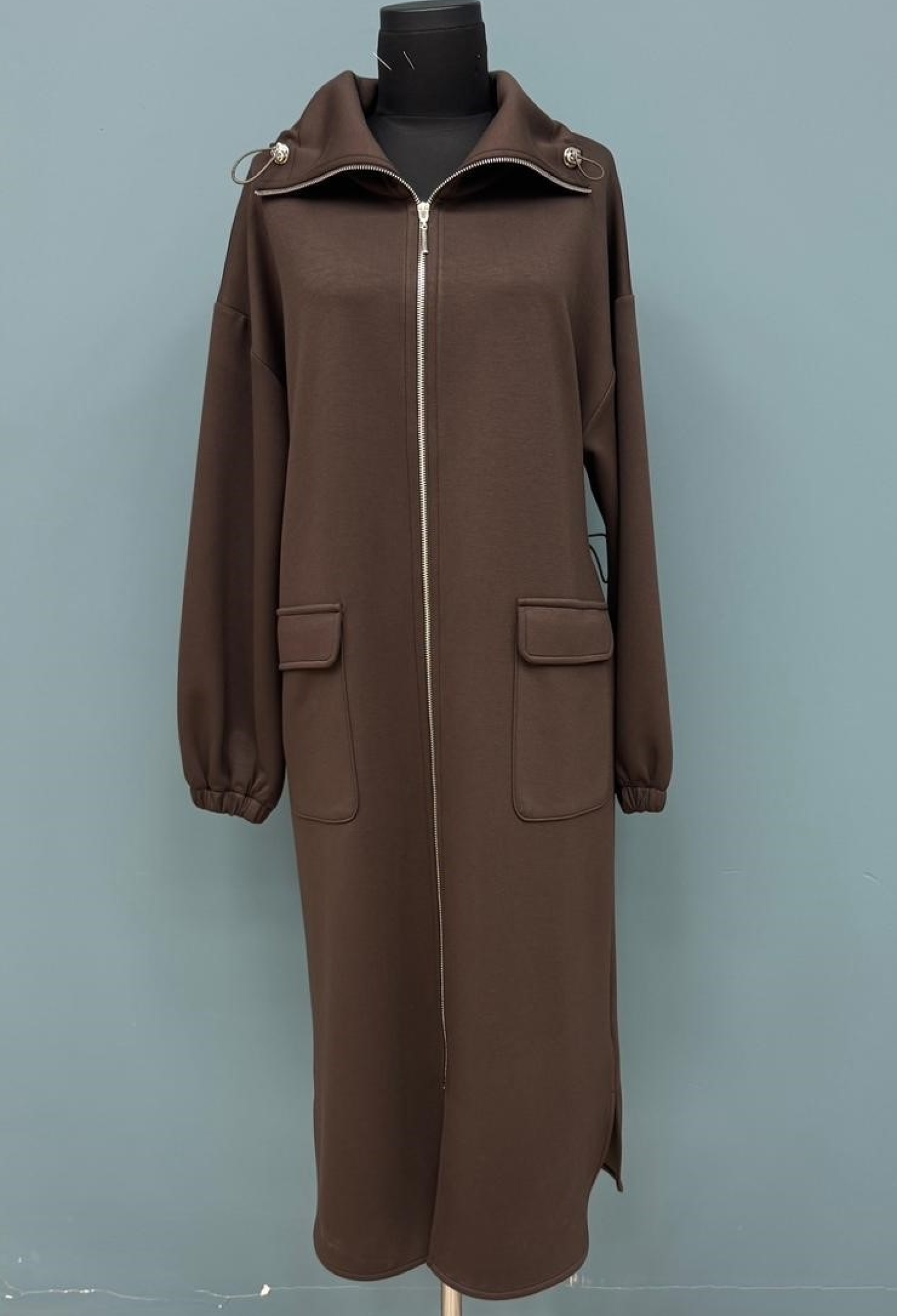 Hooded Oversized Fit Zip-Up Coat - Brand: Puane - Women & Kids, Baby Clothes Wholesale - TheBS Women