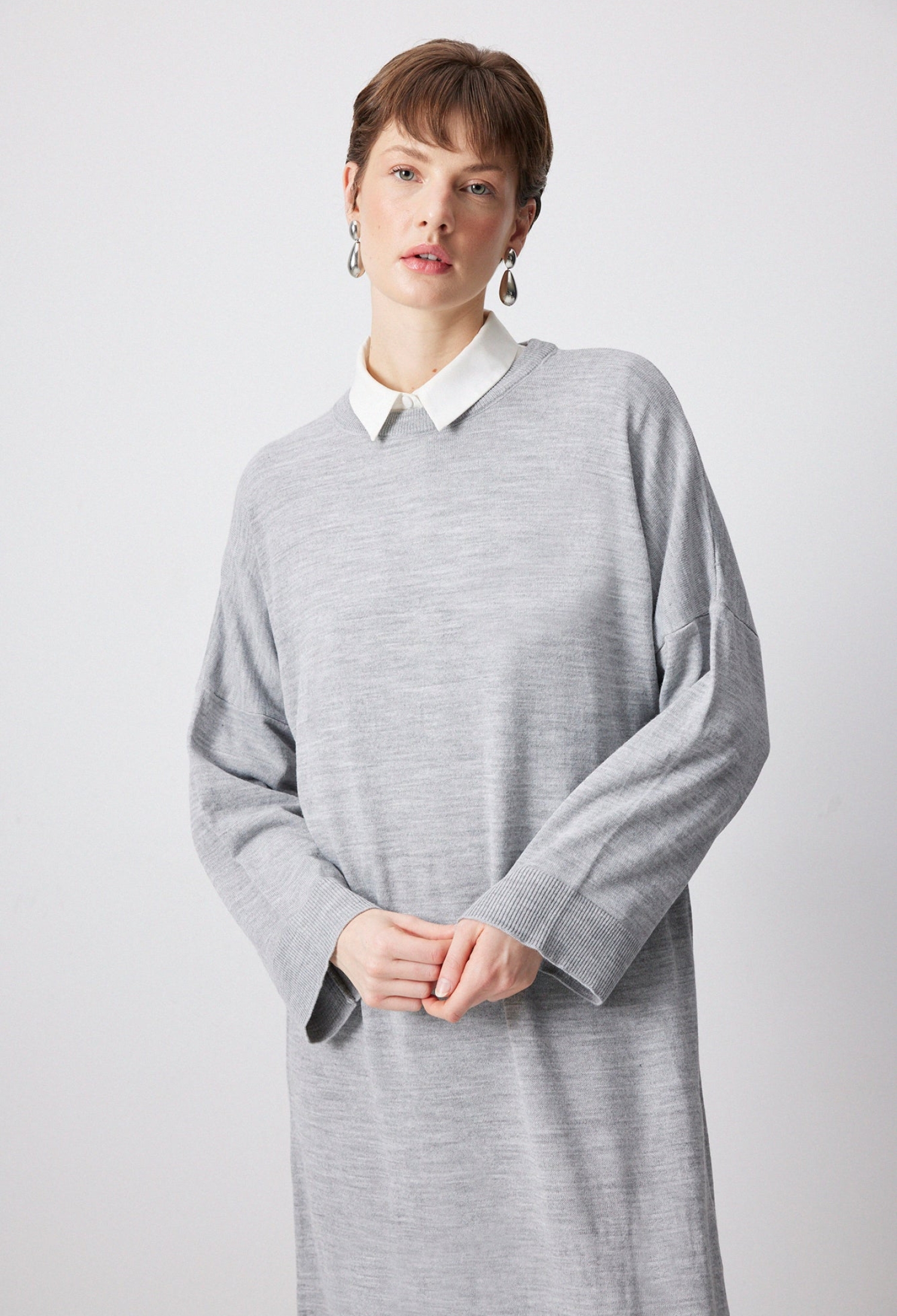 Maxi Sweater Dress With Long Sleeves - Brand: Touche Prive - Women & Kids, Baby Clothes Wholesale - TheBS Women