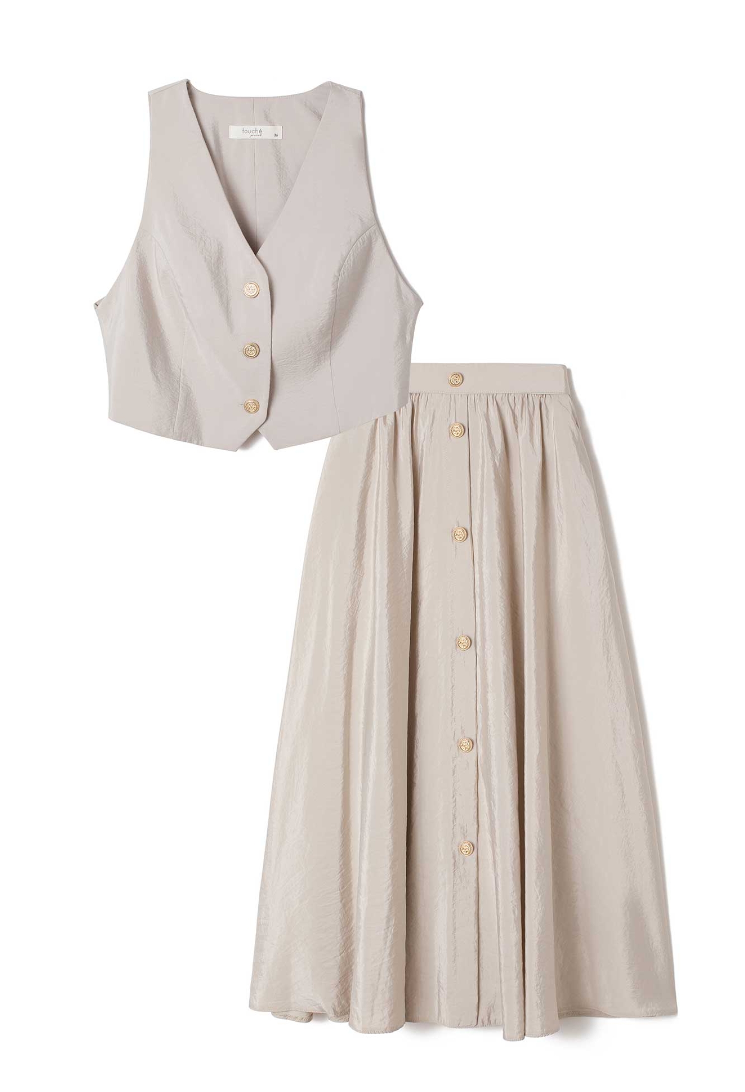 Beige Elegant Formal Set - Brand: Touche Prive - Women & Kids, Baby Clothes Wholesale - TheBS Women