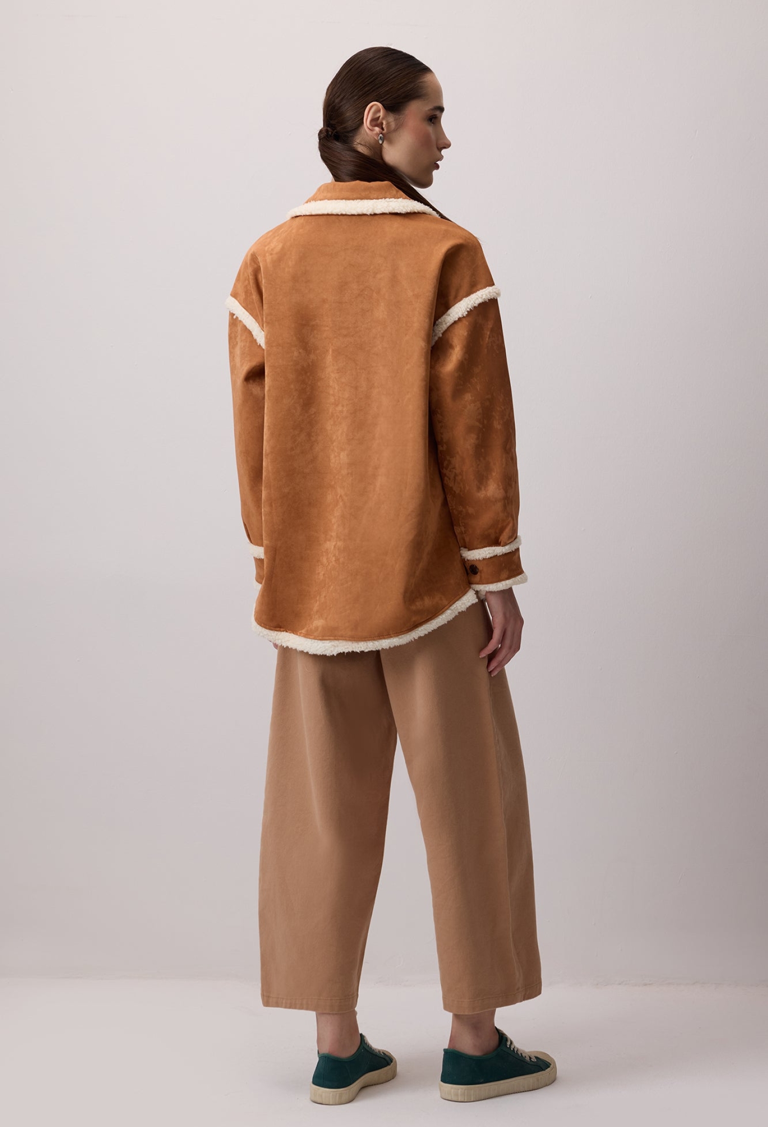 Brown Casual Oversized Long Sleeve Shirt - Brand: Touche Prive - Women & Kids, Baby Clothes Wholesale - TheBS Women