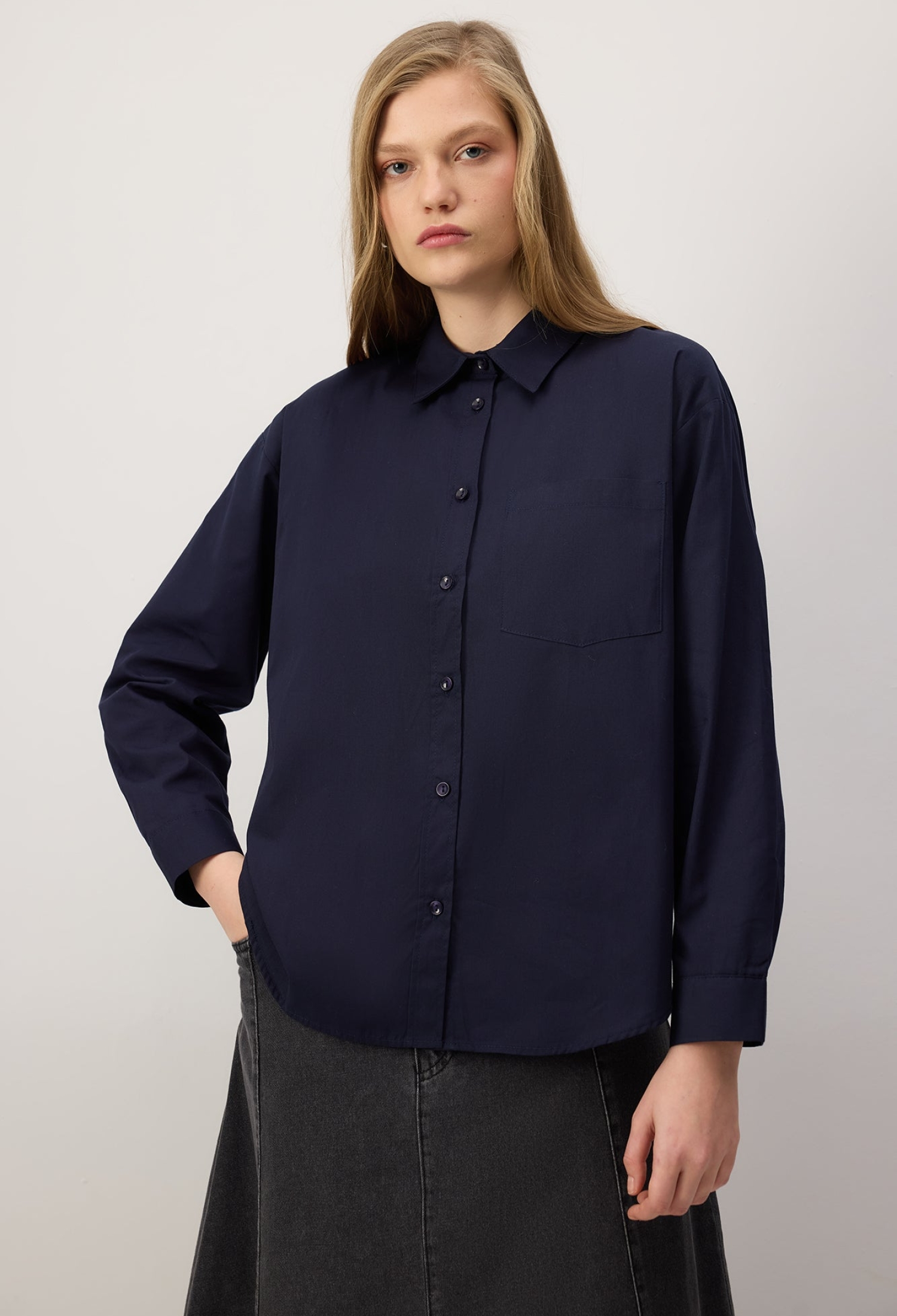 Casual Preppy Oversized Polo Neck Shirt - Brand: Touche Prive - Women & Kids, Baby Clothes Wholesale - TheBS Women