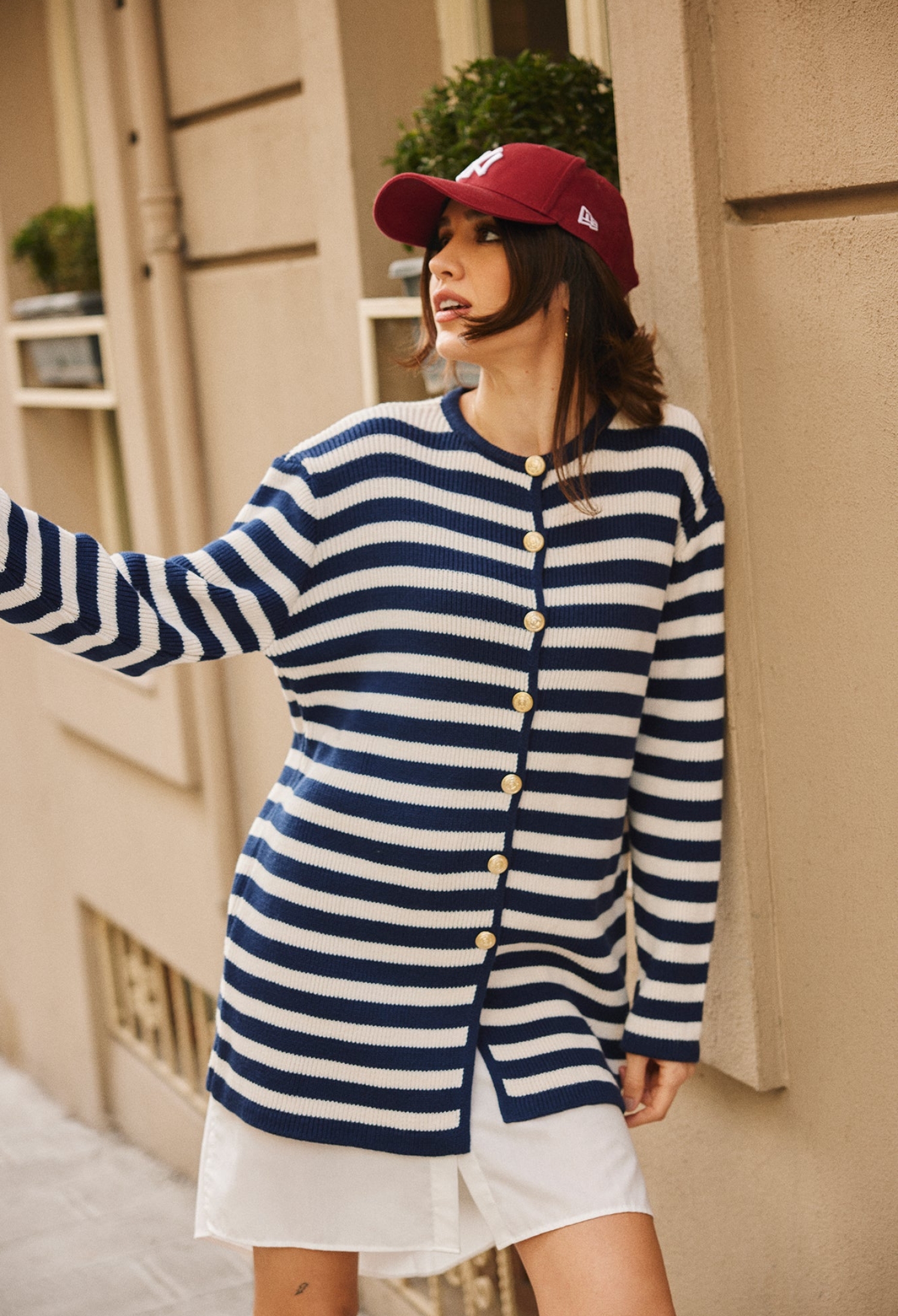 Cardigan With Striped Pattern - Brand: Touche Prive - Women & Kids, Baby Clothes Wholesale - TheBS Women