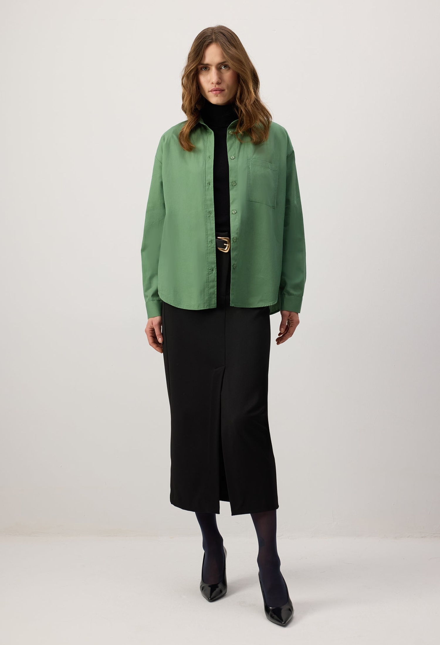 Oversized Fit Polo Neck Shirt - Brand: Touche Prive - Women & Kids, Baby Clothes Wholesale - TheBS Women