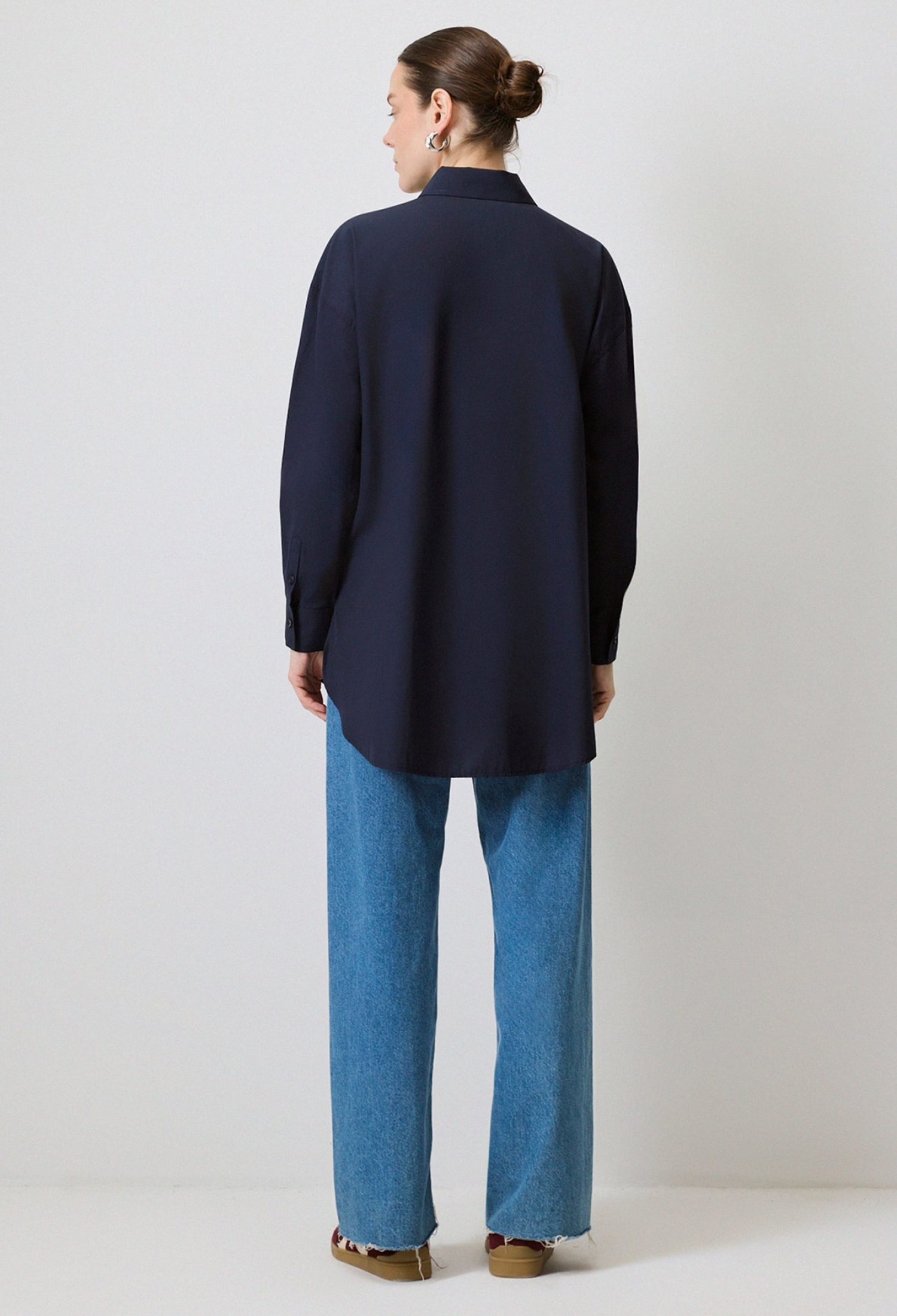 Oversized Fit Buttoned Shirt With Notched Neck - Brand: Touche Prive - Women & Kids, Baby Clothes Wholesale - TheBS Women