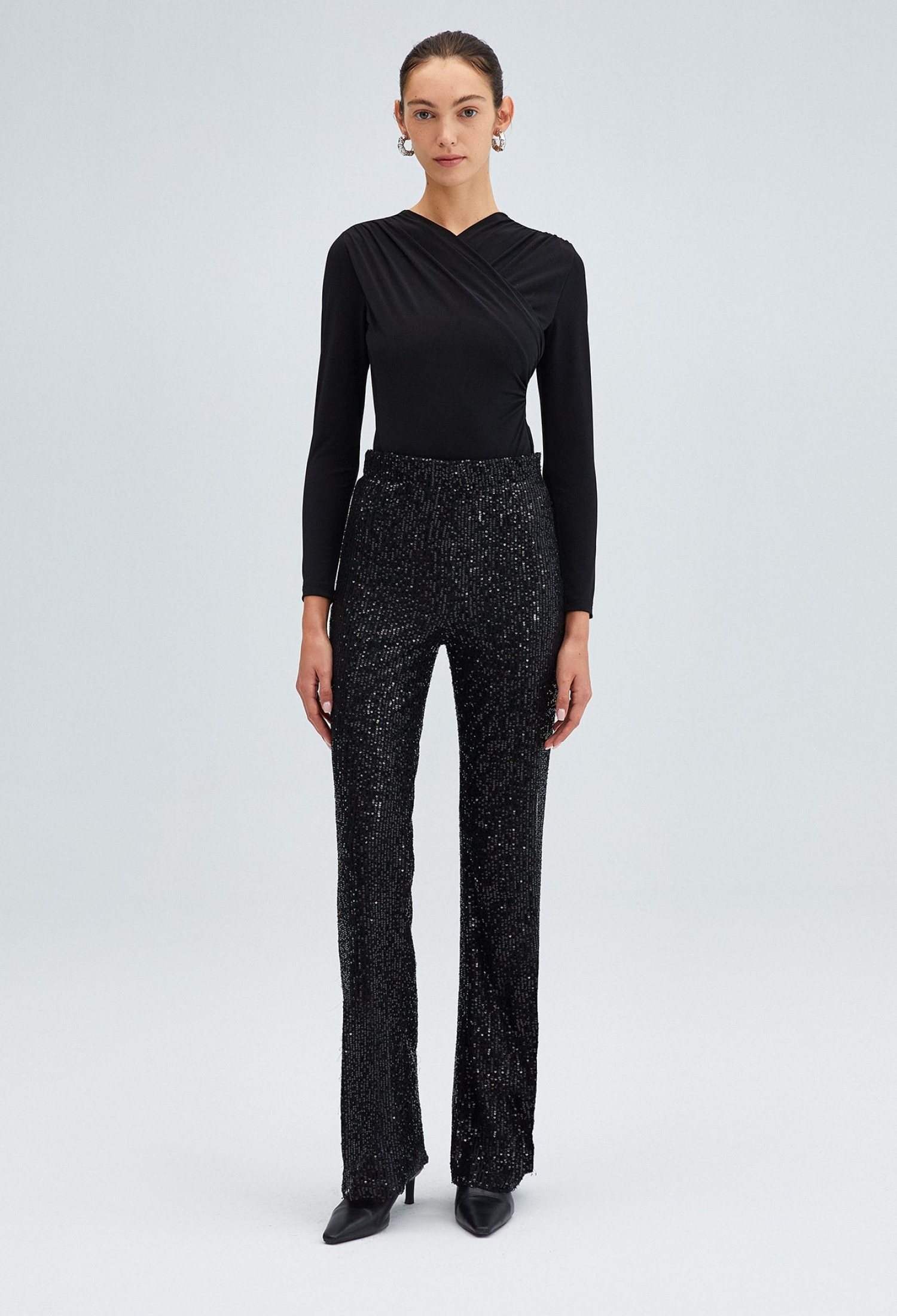 Elegant Glam Bodysuit With Sequined V-Neck - Brand: Touche Prive - Women & Kids, Baby Clothes Wholesale - TheBS Women