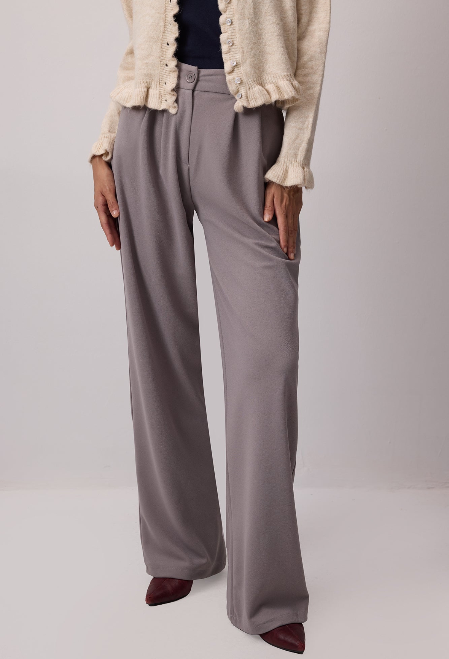 Elegant Buttoned Palazzo Pants - Brand: Touche Prive - Women & Kids, Baby Clothes Wholesale - TheBS Women