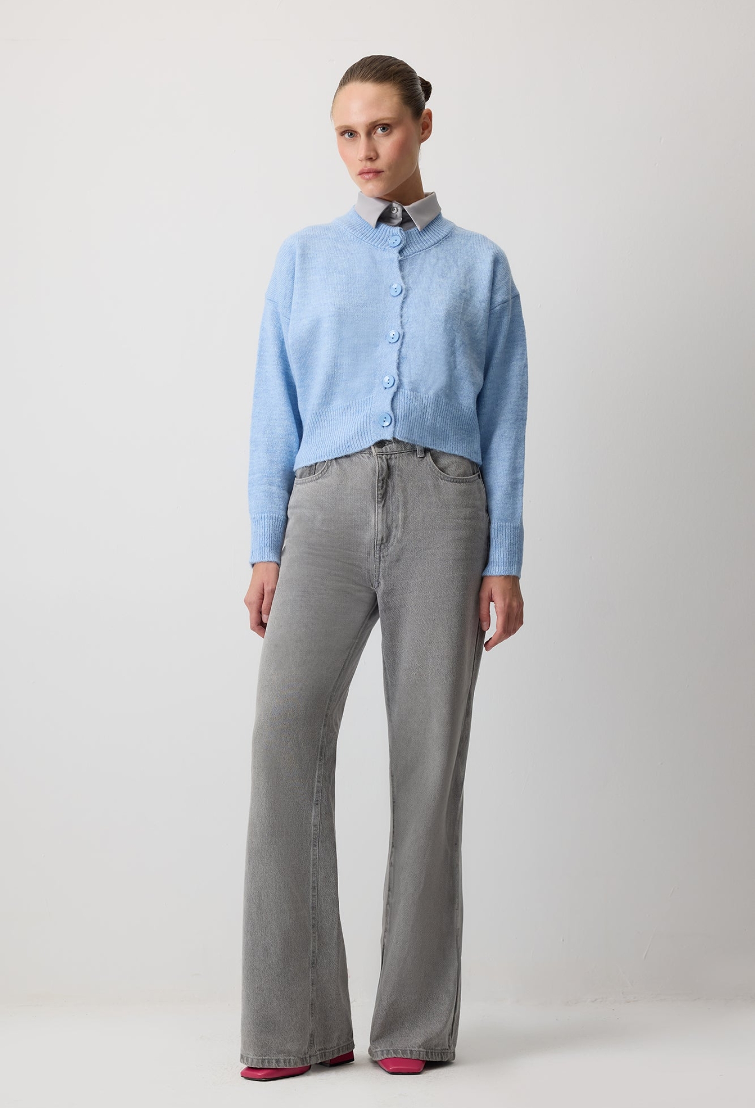 Cardigan With Buttoned Closure And Round Neck - Brand: Touche Prive - Women & Kids, Baby Clothes Wholesale - TheBS Women